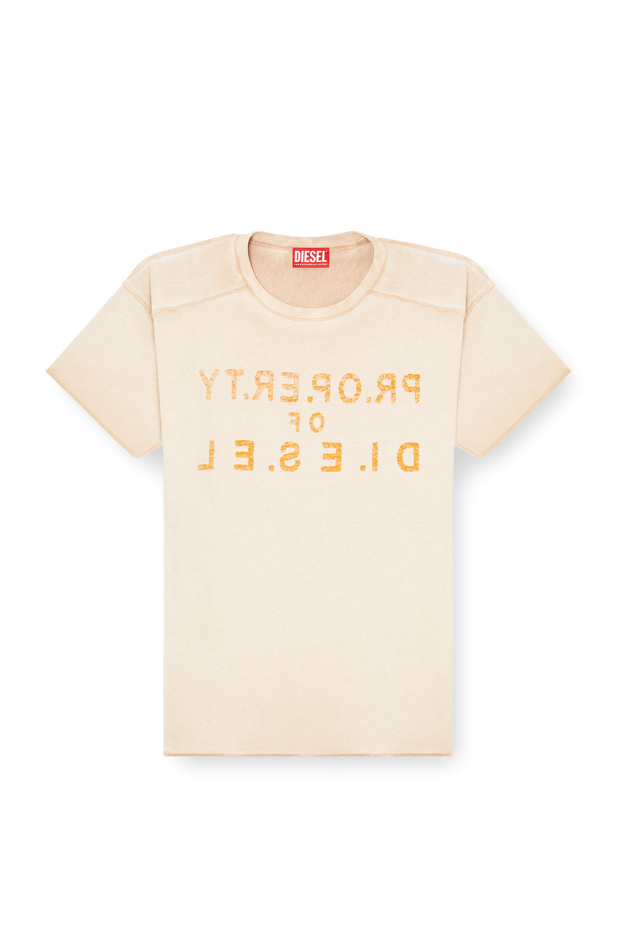 Diesel - T-ILY, T-shirt regular in cotone con applicazione D Donna in ToBeDefined - 3