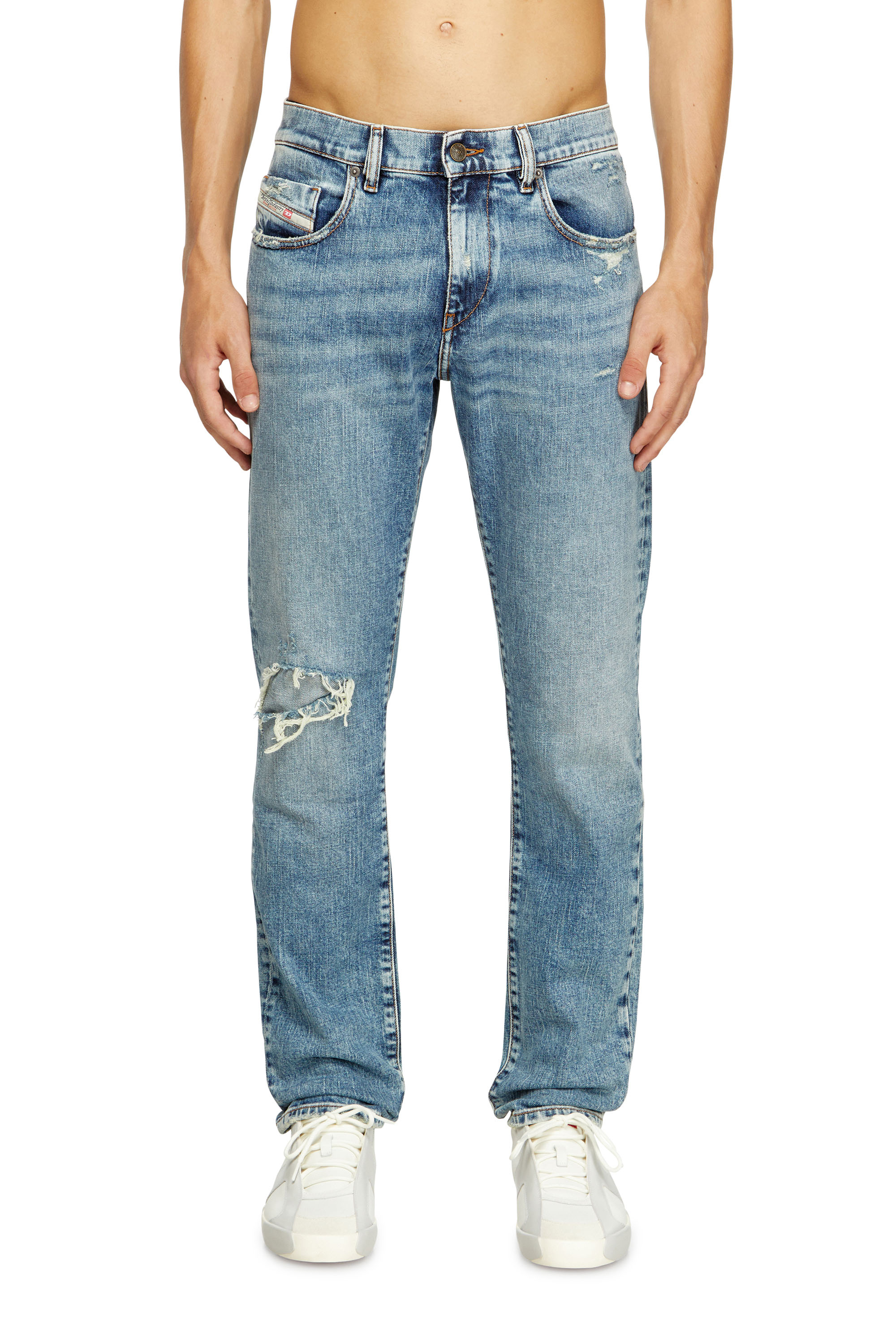 Diesel - Slim Jeans 2019 D-Strukt 09L34 Homme, Bleu Clair - Image 2