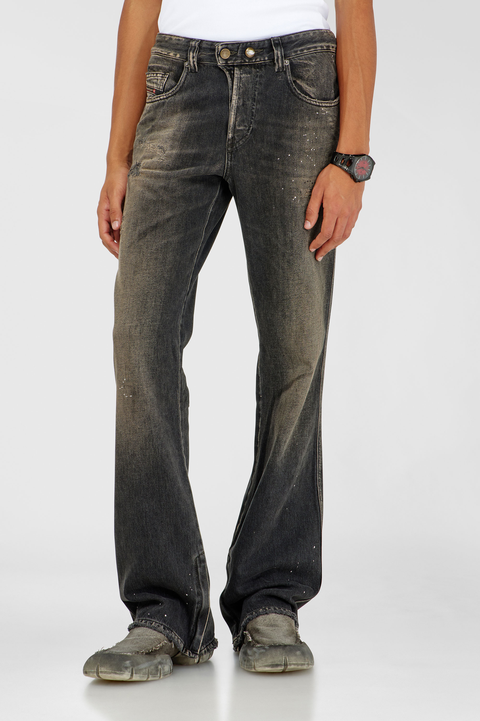Diesel - Bootcut Jeans 1998 D-Buck 09P64 Uomo, Nero/Grigio scuro - Image 4