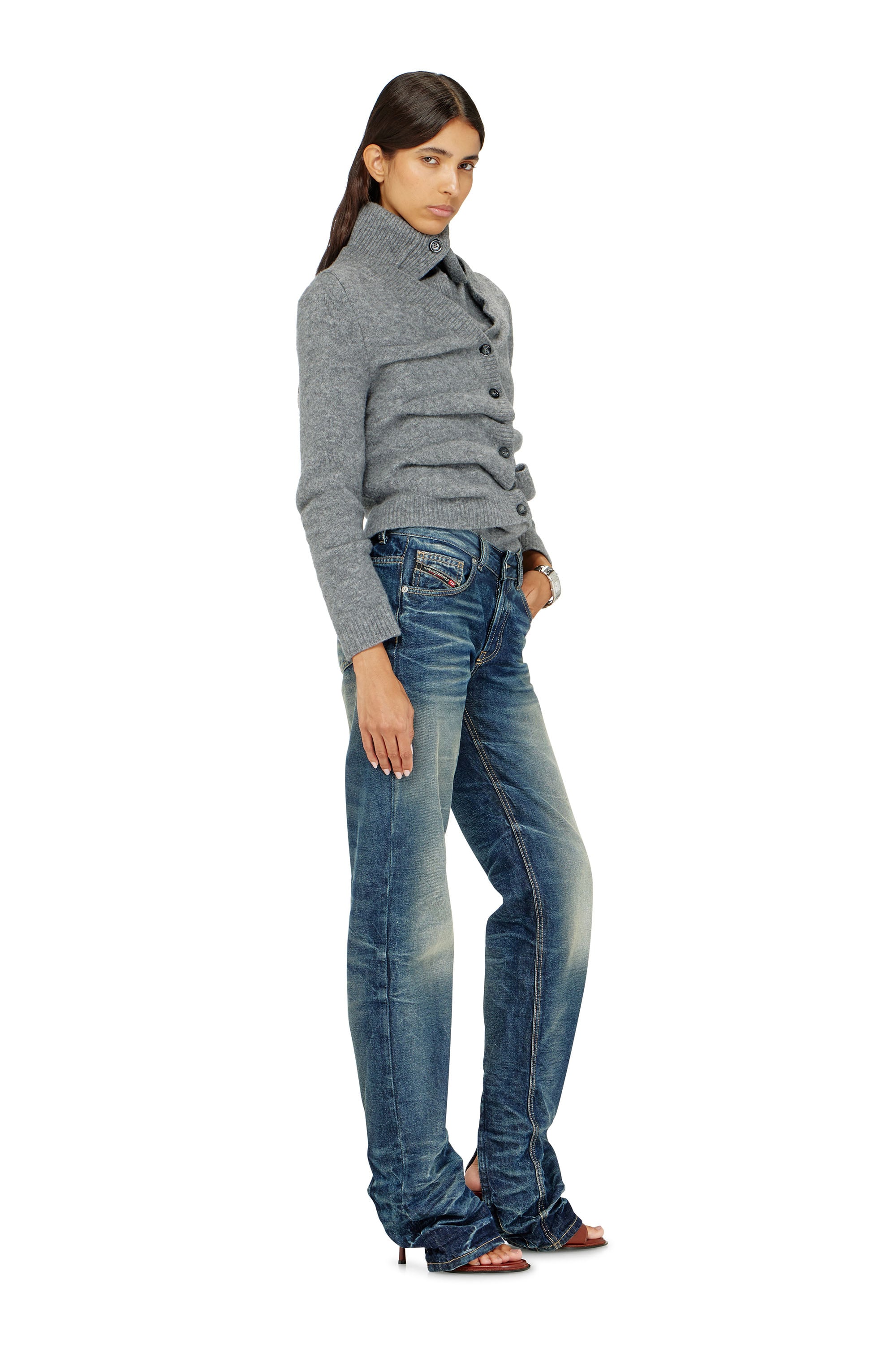 Diesel - Regular Jeans D-Heel 0DBFC Femme, Bleu moyen - Image 2