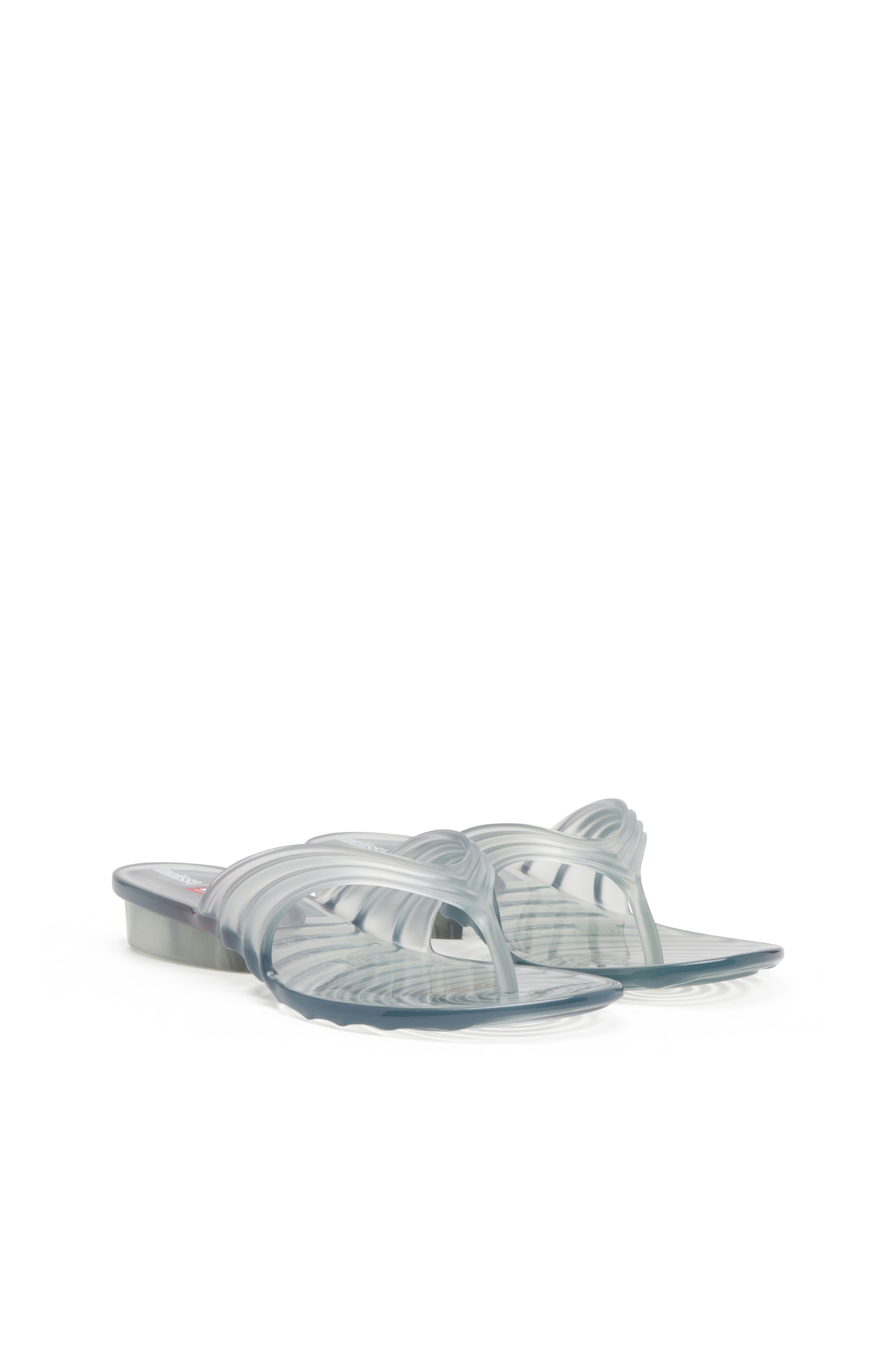 Diesel - MELISSA QUANTUM THONG, Damen Künstlerisch gestaltete Flip-Flops aus Melflex® in Hellgrau - 3