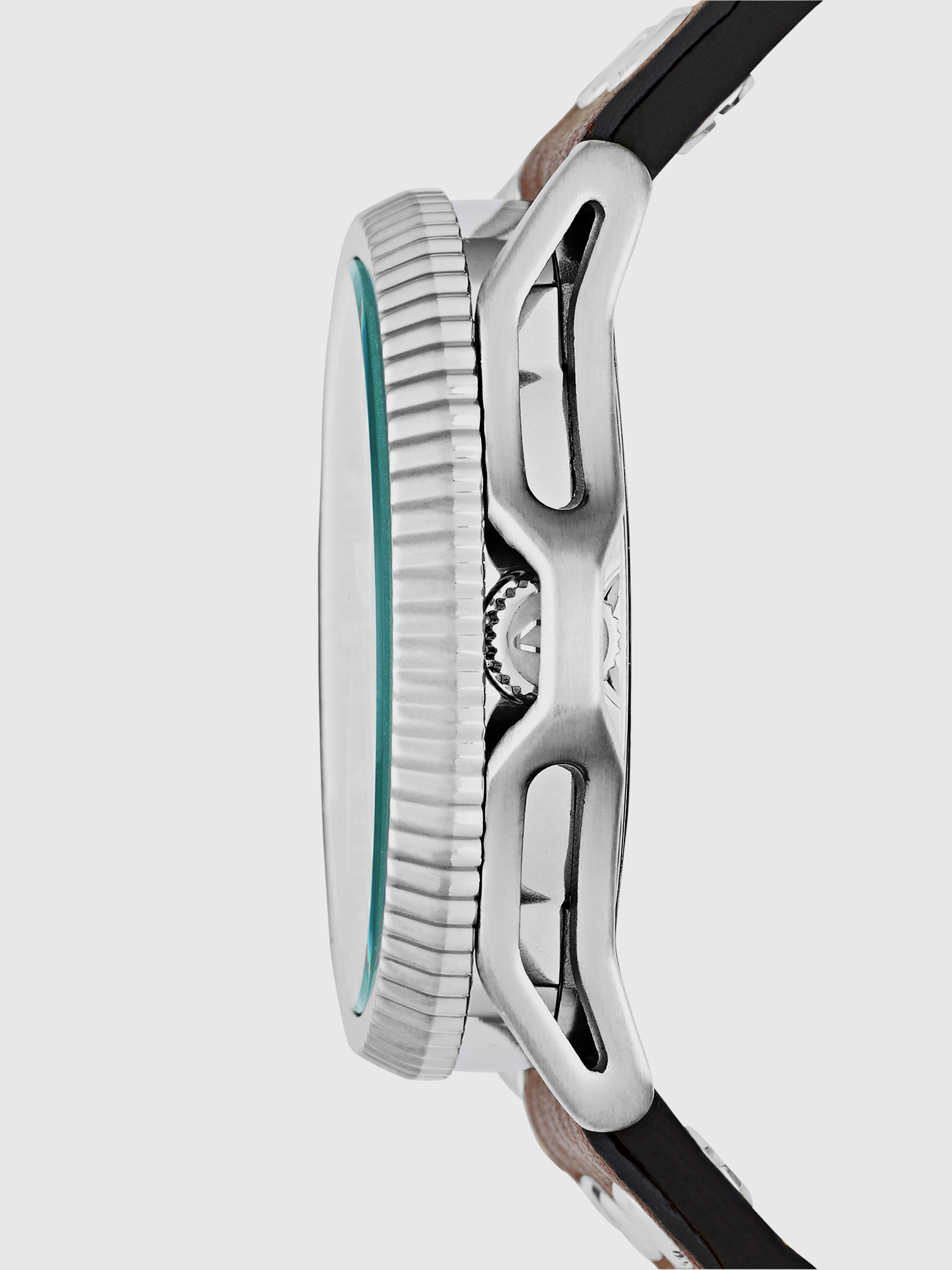 Diesel - DZ1716 ROLLCAGE, Herren Uhr mit Lederarmband und Ziffernblatt mit drei Zeigern, 46 mm in Dunkelbraun - 2