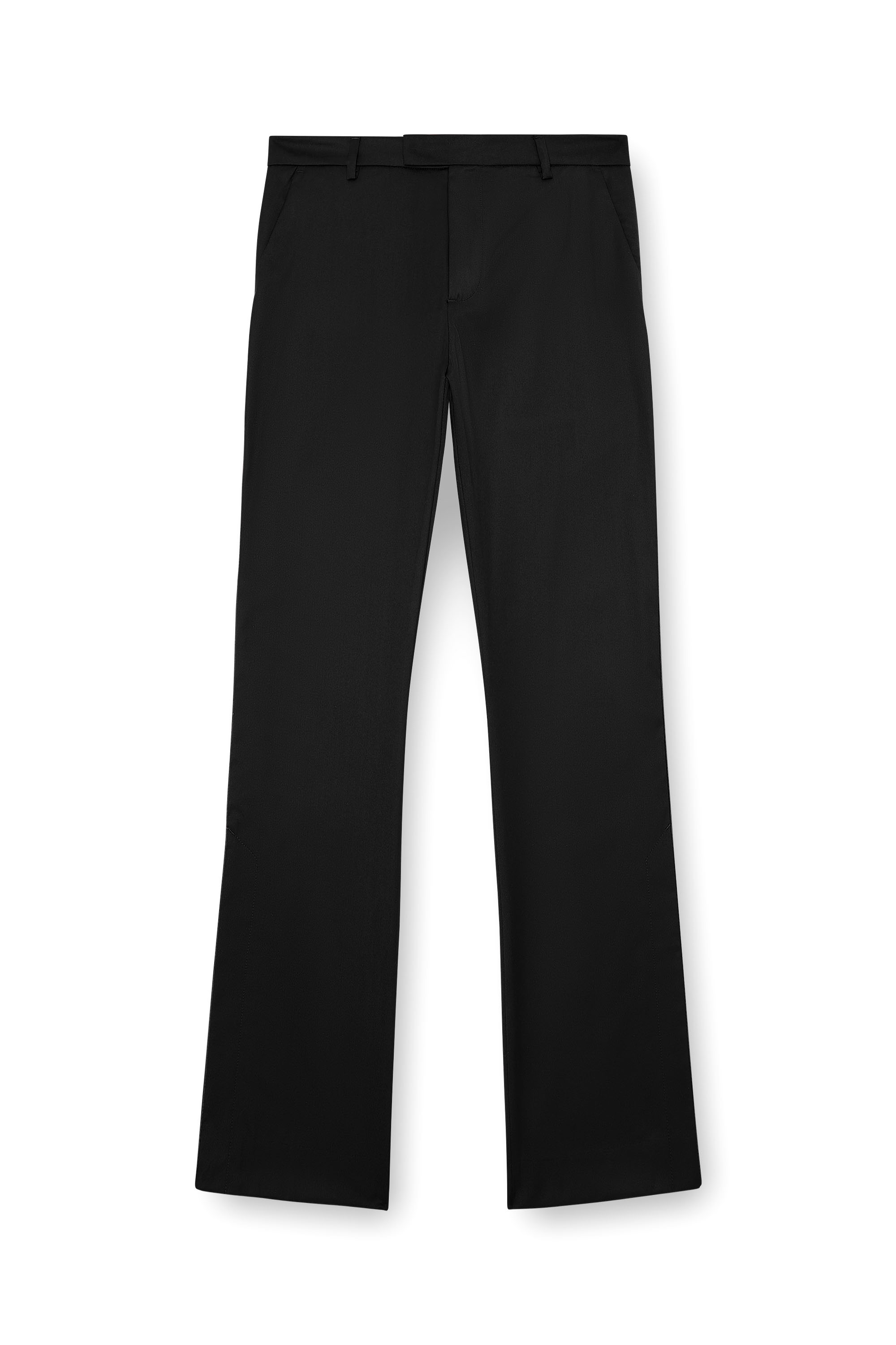 Diesel - P-AMMIR, Homme Pantalon en laine et nylon avec fentes latérales in Noir - Image 3