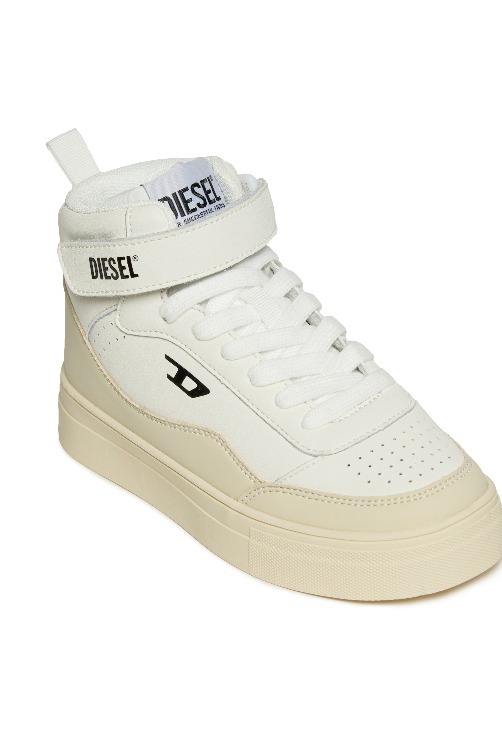 Diesel - S-TRACKER D, S-Tracker D- Sneakers en cuir avec lacets et bande Mixte in Blanc - 4