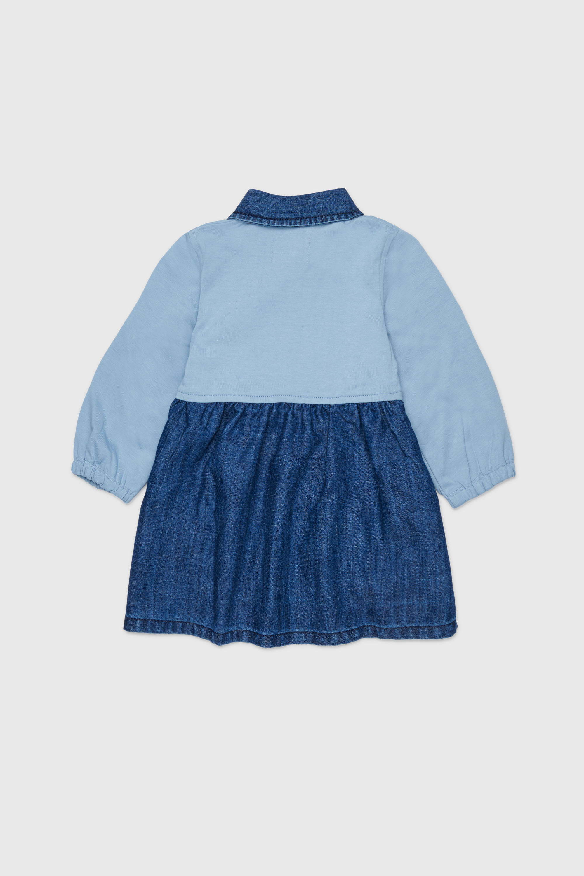 Diesel - DROSEB, Robe-chemise en coton et denim &agrave; imprim&eacute; rose Femme in Bleu - 2