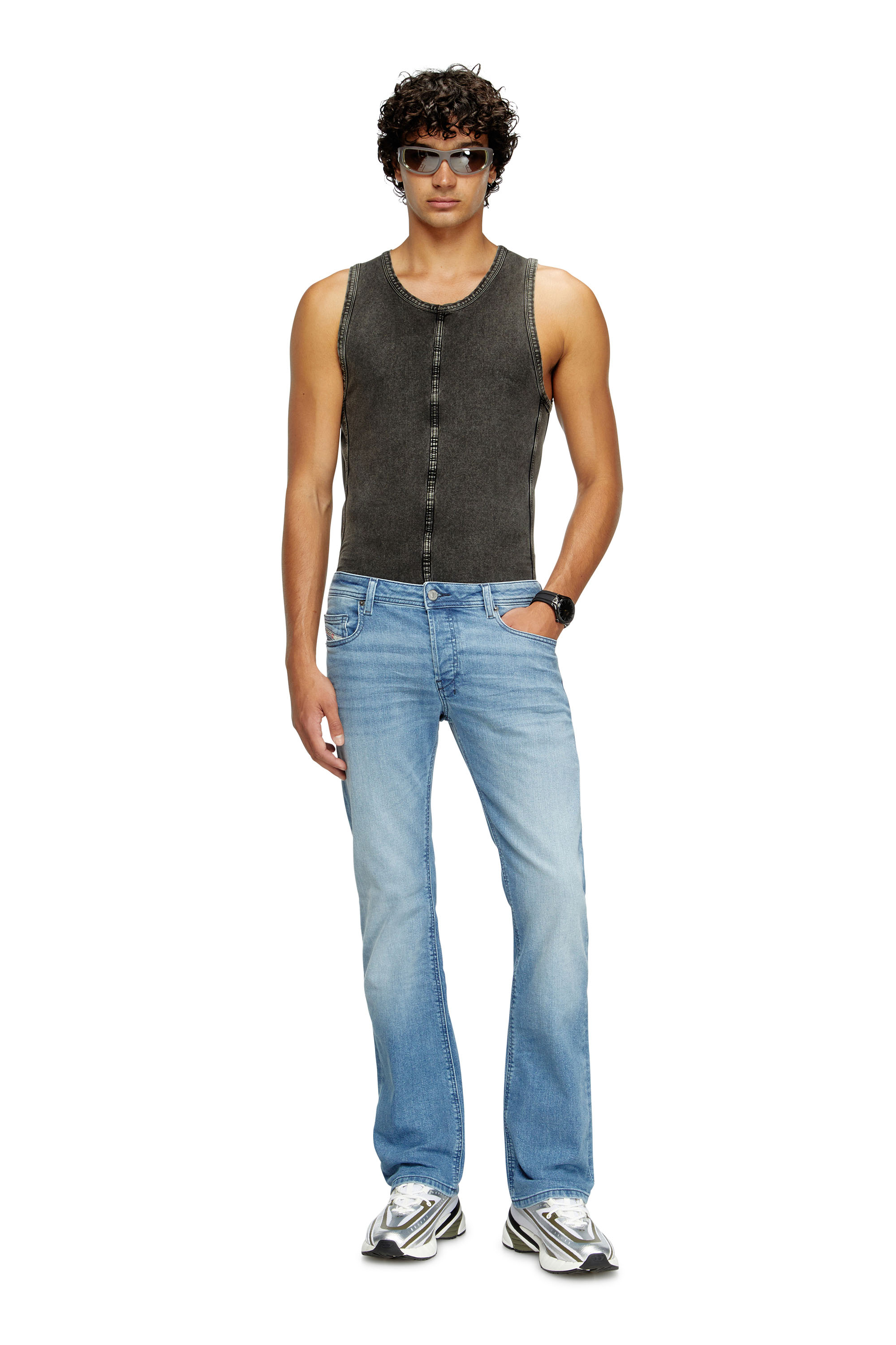 Bootcut Jeans 2007 Zatiny 0GRDI, Bleu Clair Diesel - Bootcut Jeans 2007 Zatiny 0GRDI Homme, Bleu Clair - Image 1