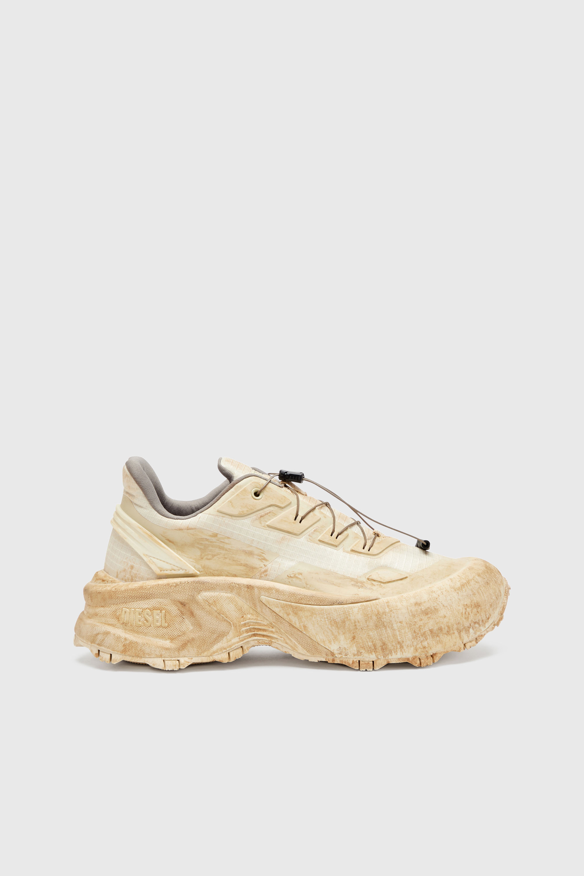 Diesel - D-CAGE RUNNER, D-Cage-Sneaker in ripstop distressed Uomo in Beige - 1