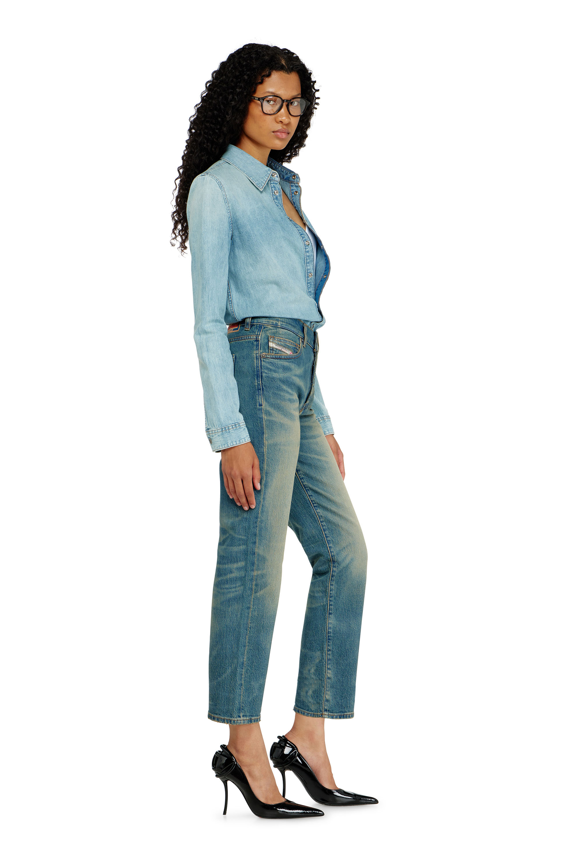 Diesel - Regular Jeans 1981 D-Went 0KBBP Femme, Bleu moyen - Image 2