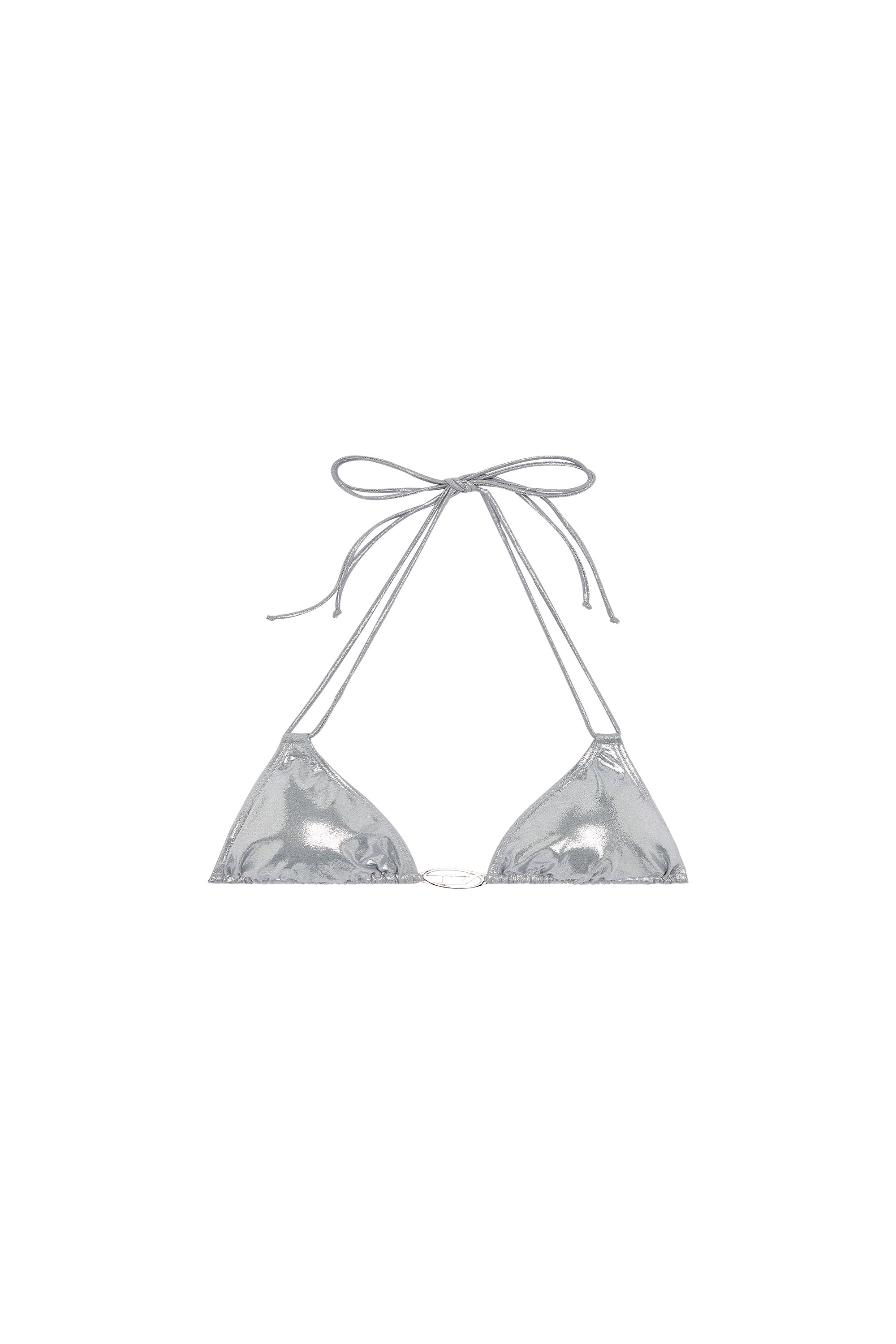 Diesel - BFB-SEES-O, Damen Bikini-Top mit Oval D-Plakette in Silber - Image 4
