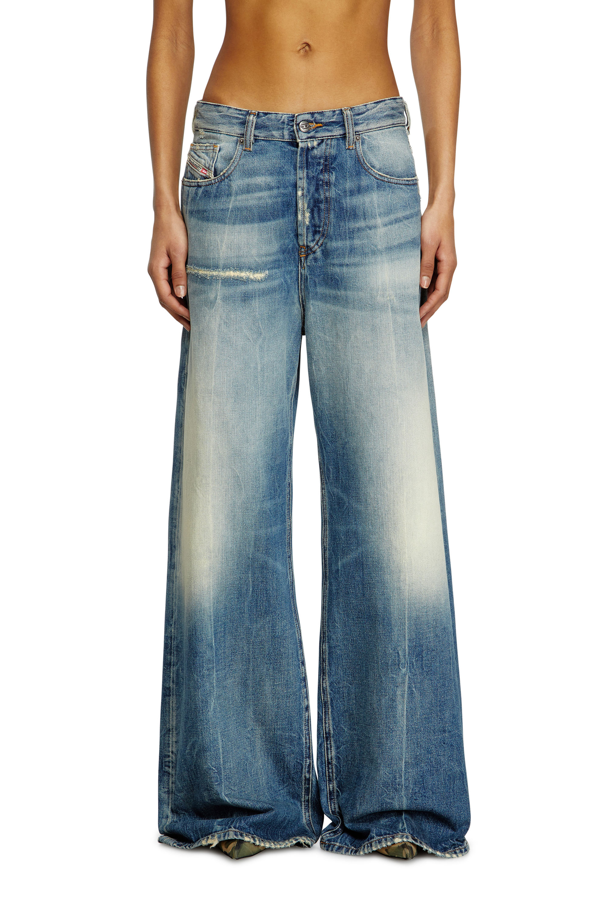 Diesel - Relaxed Jeans 1996 D-Sire 09L47 Femme, Bleu moyen - Image 1