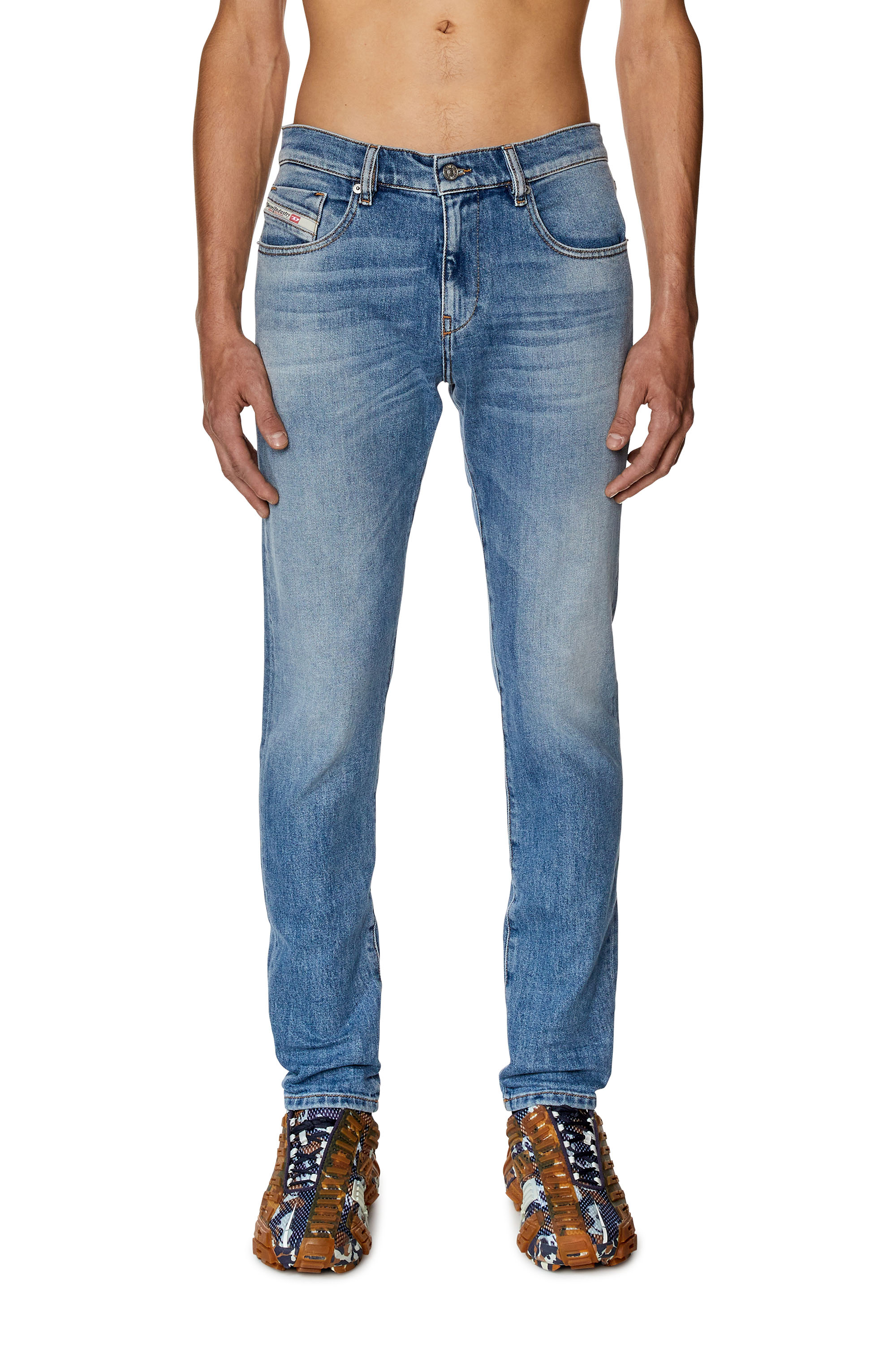 Diesel - Slim Jeans 2019 D-Strukt 09F81, Mittelblau - Image 1