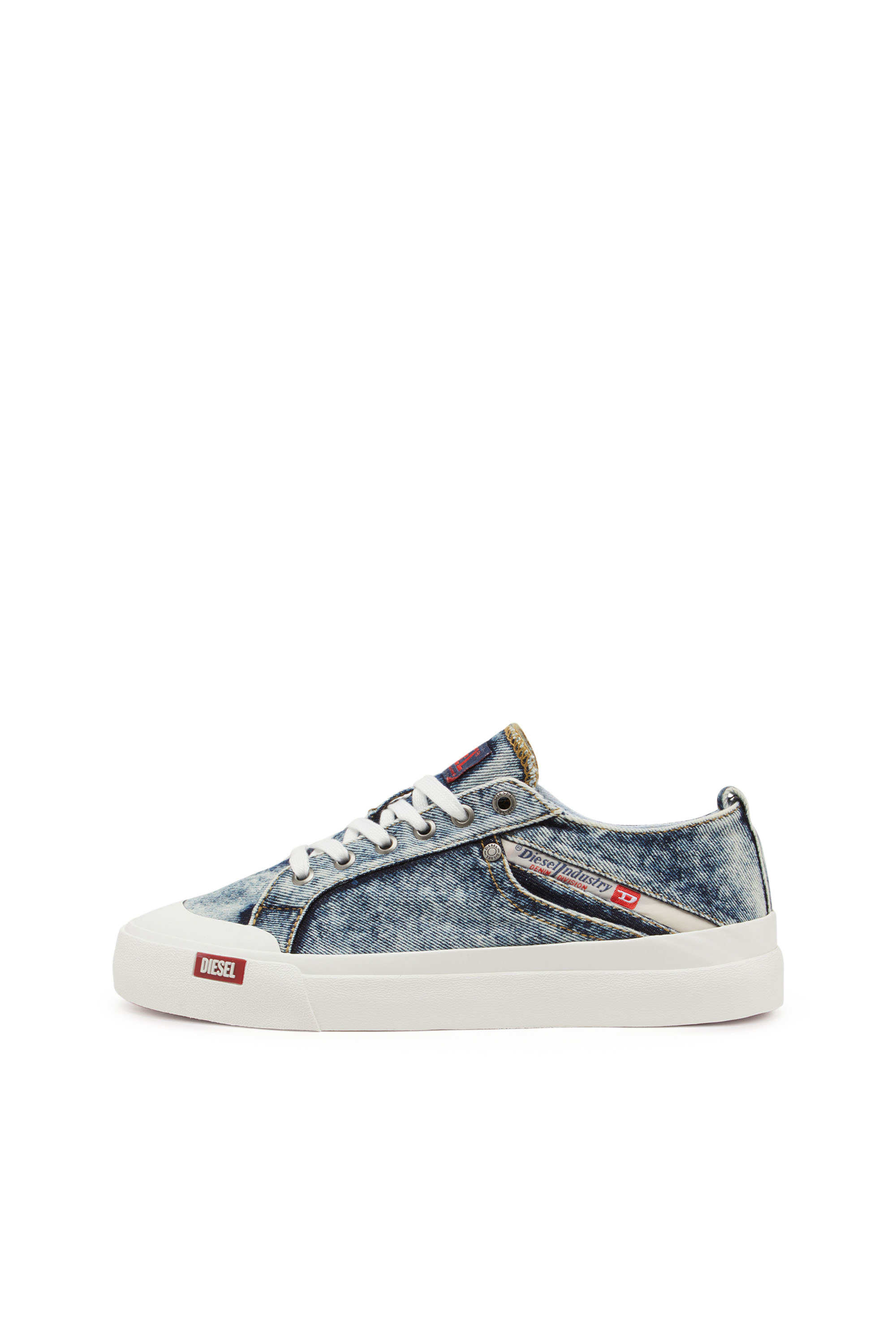 Diesel - S-ATHOS NMD LOW W, S-Athos-Sneaker in denim con taschino Donna in Blu - 7