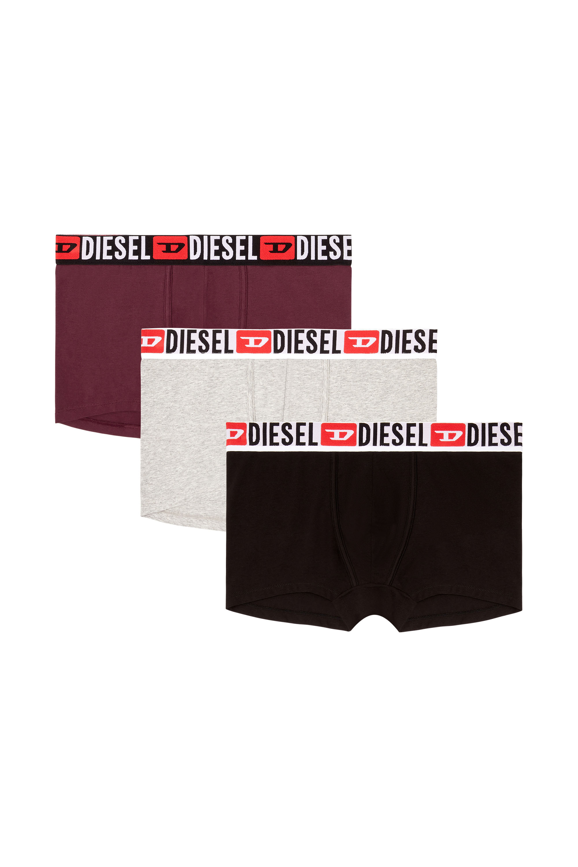 Diesel - UMBX-DAMIENTHREEPACK, Lot de trois boxers avec taille ornée du logo sur toute la surface Homme in Polychrome - 2