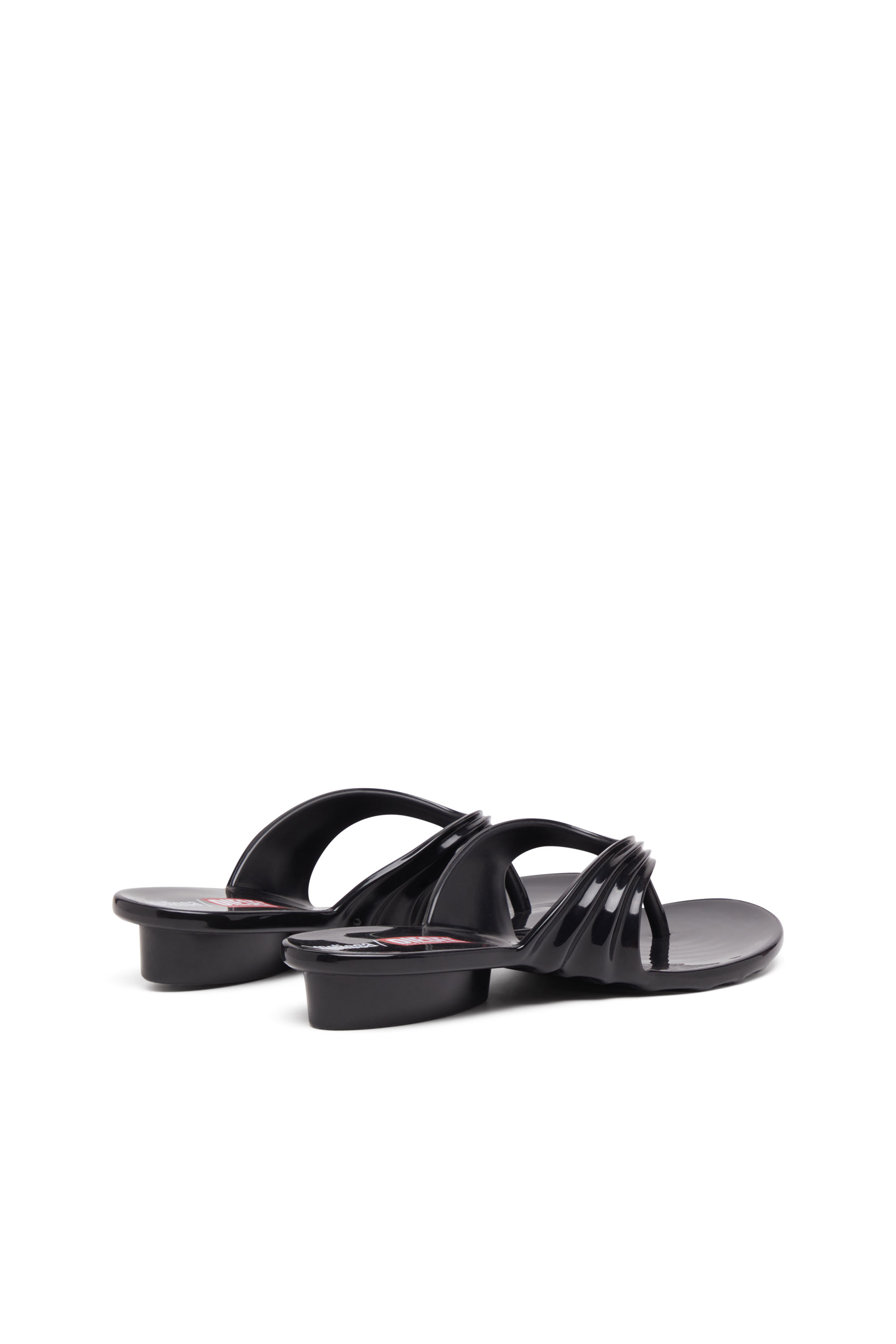 Diesel - MELISSA QUANTUM THONG, Damen Künstlerisch gestaltete Flip-Flops aus Melflex® in Schwarz - 4