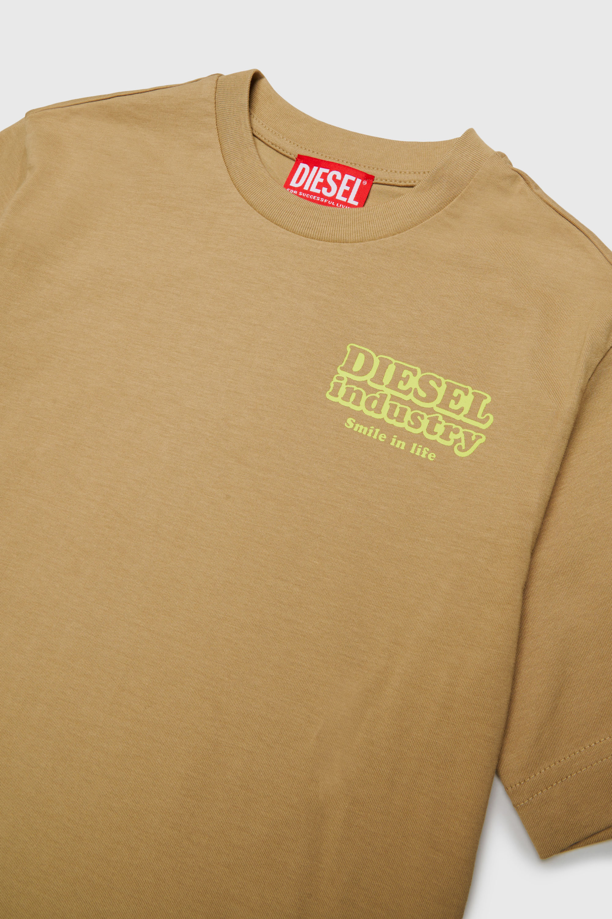 Diesel - TLODIM OVER, Herren T-shirt mit Diesel Industry Print in Braun - 3