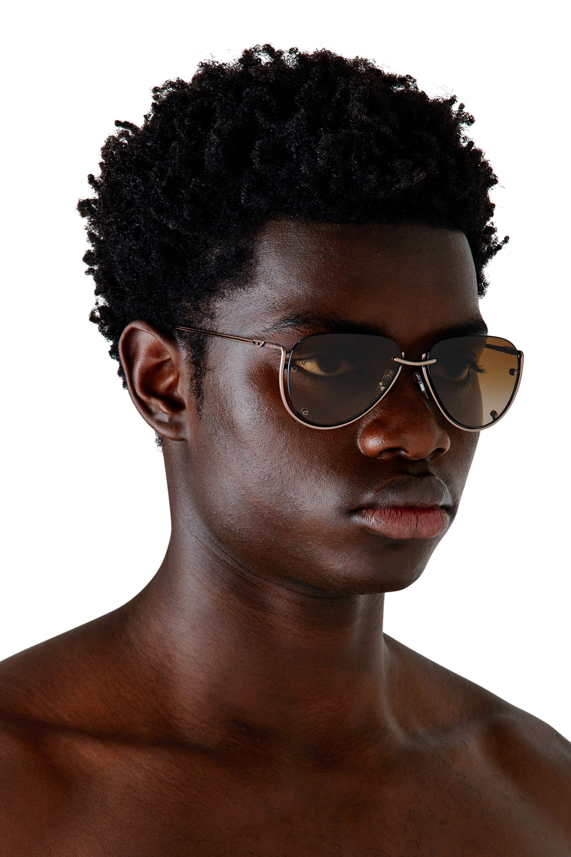 Diesel - 0DL1003, Lunettes de soleil de modèle pilote Mixte in Marron - 4