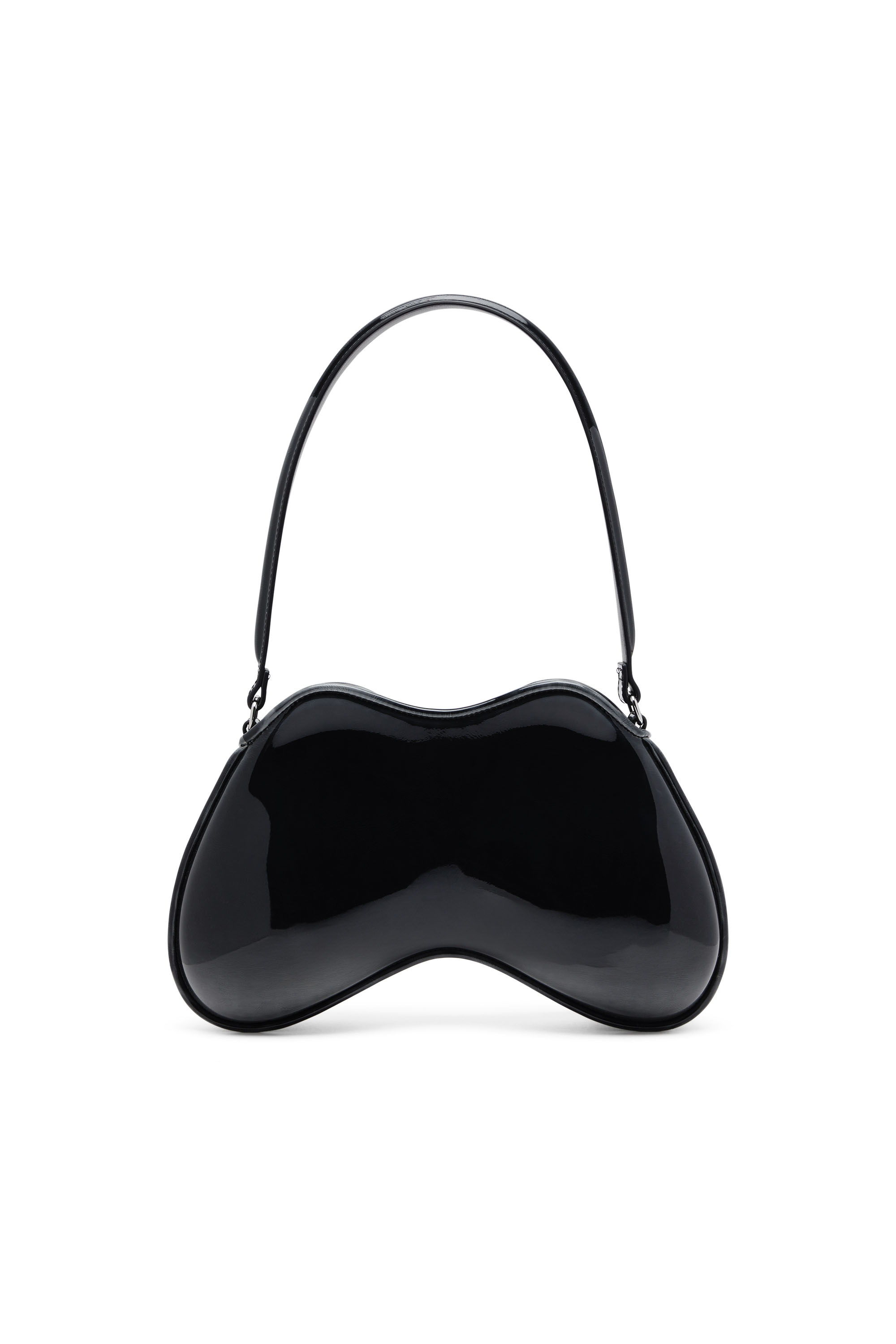 Diesel - DOUBLE-D SHOULDER, Damen Double-D-Feste Schultertasche mit aus glänzendem Dégradé-PU in Schwarz - 3