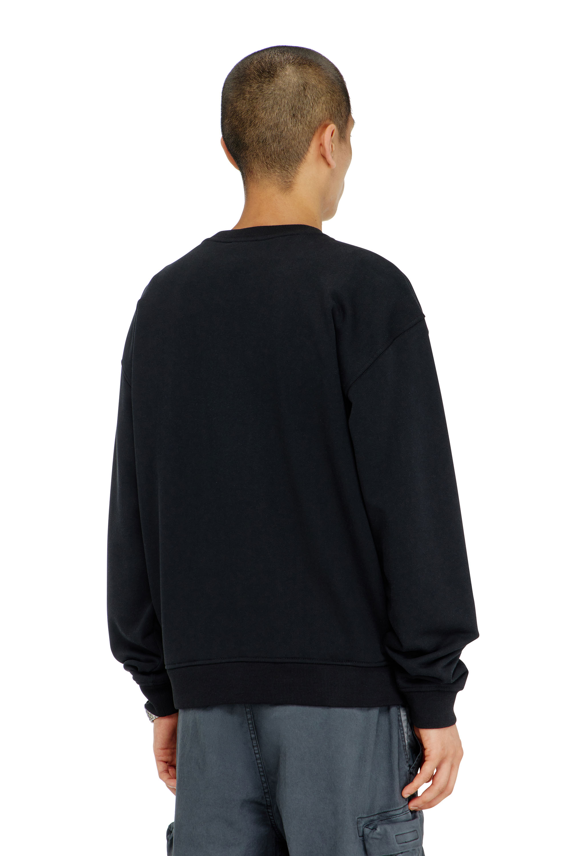 Diesel - S-NORM-AA5, Herren Baumwoll-Sweatshirt mit Mikro-Logo-Stickerei in null - 4