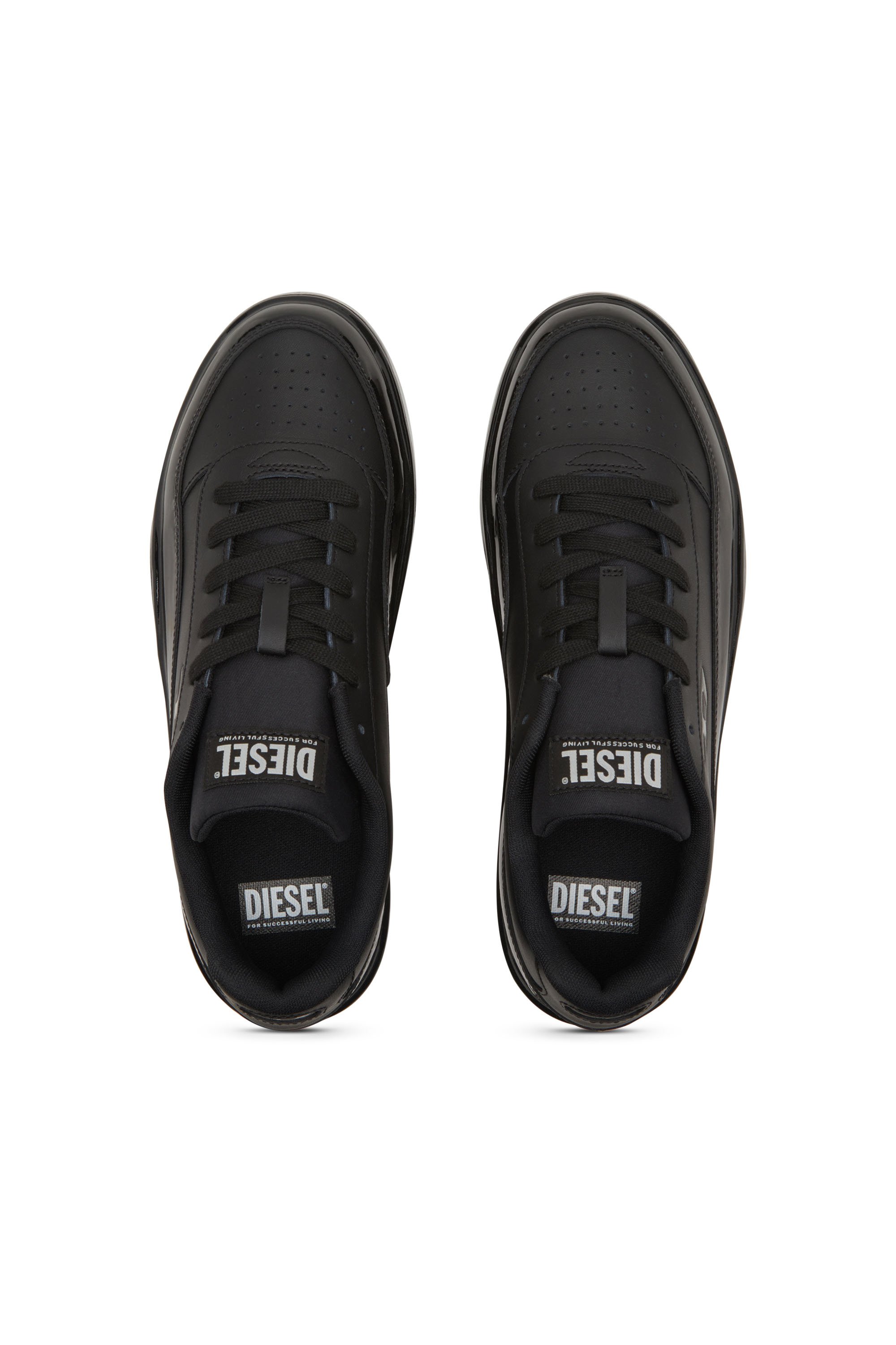 Diesel - S-TRACKER-D LOW, S-Tracker-D-Sneakers en cuir siliconé Homme in Noir - 6