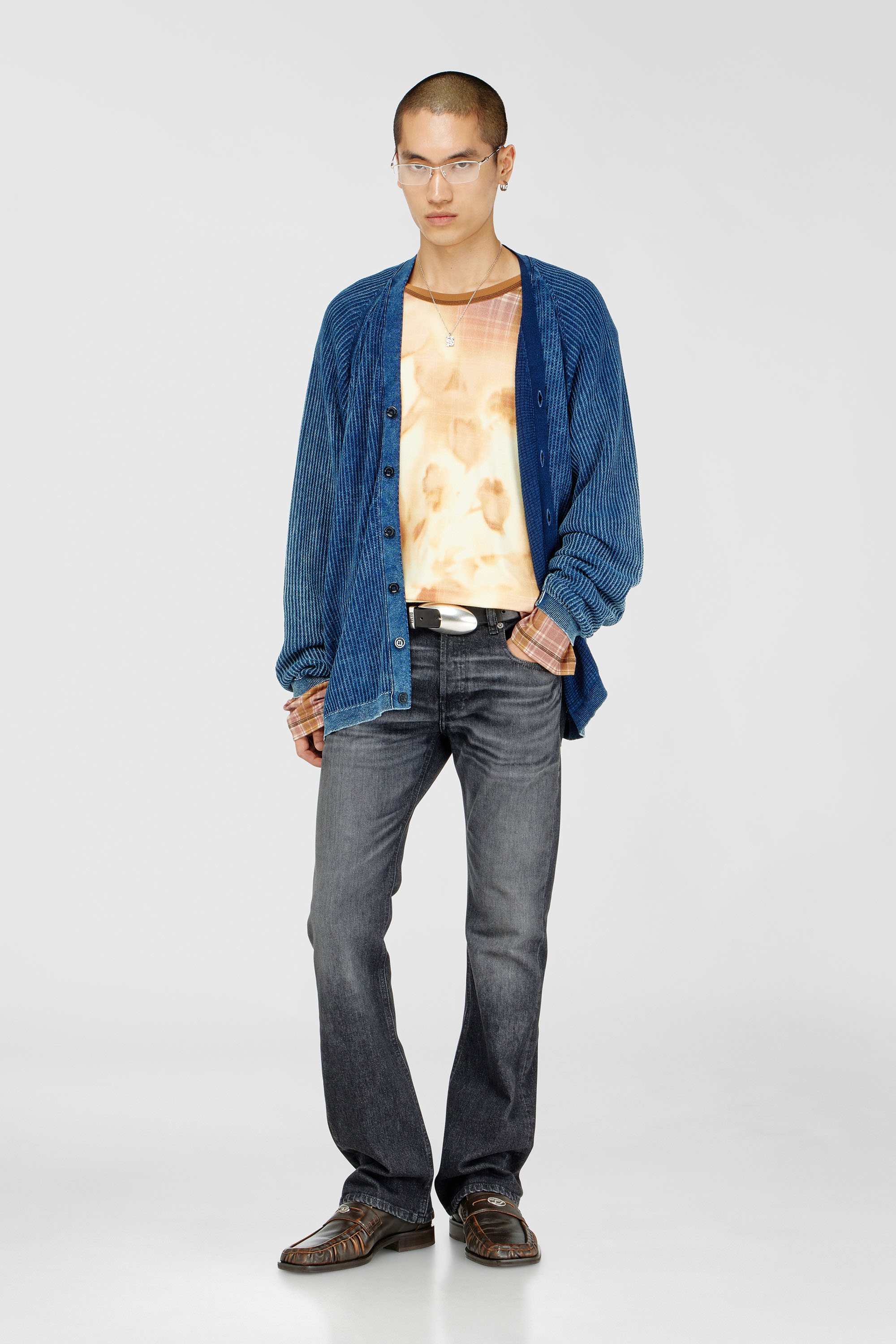 Diesel - Bootcut Jeans 2007 Zatiny 09N48 Uomo, Nero/Grigio scuro - Image 2