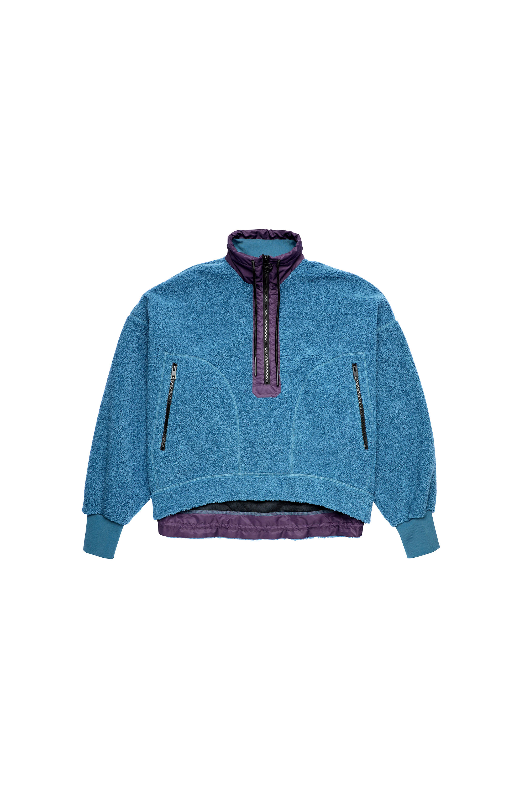 F-CROPTED, Bleu - Pull Cotton