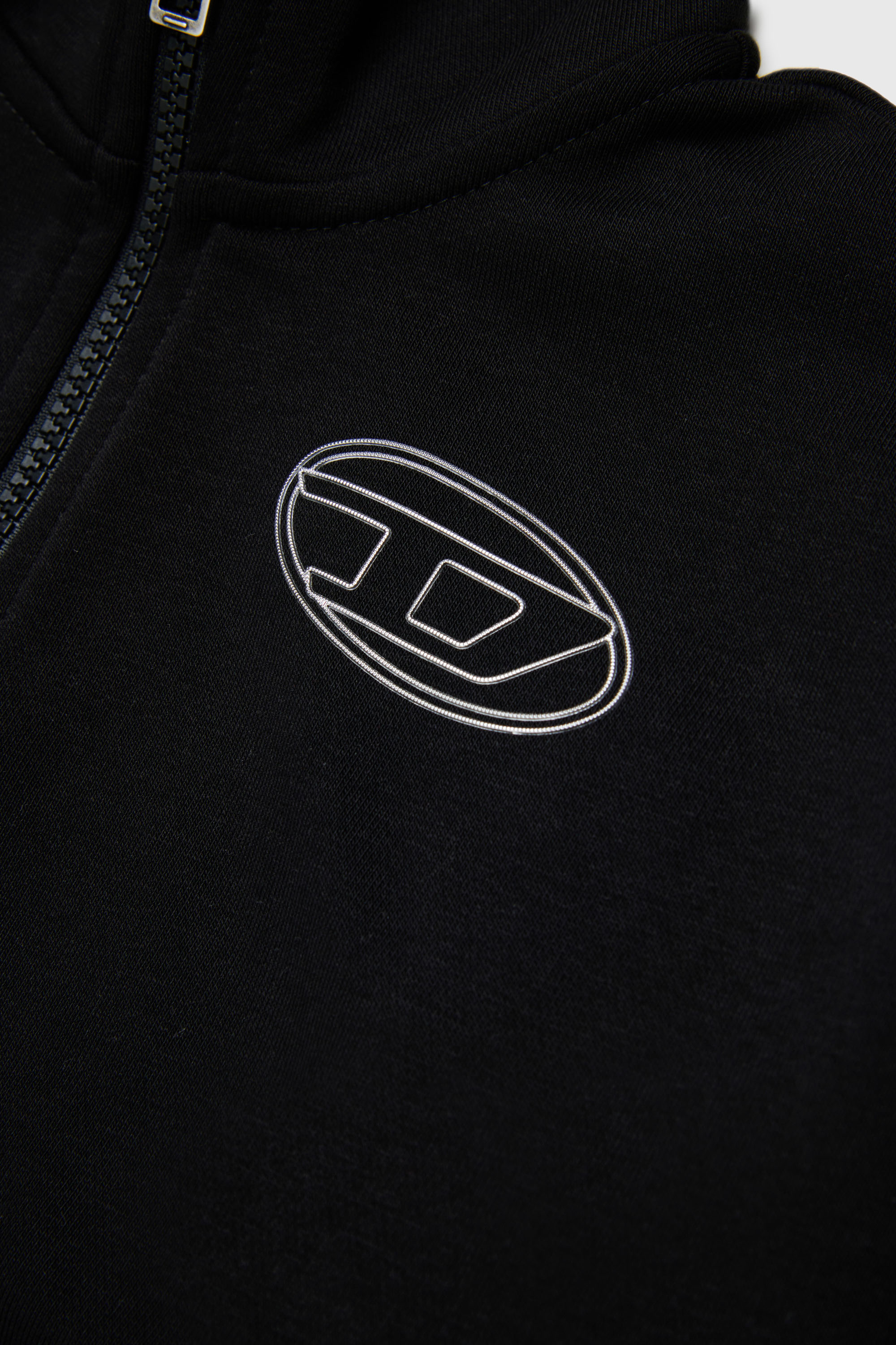 Diesel - SALILA, Damen Sweatshirt mit Rei&szlig;verschluss und Oval D Logo in Schwarz - 4