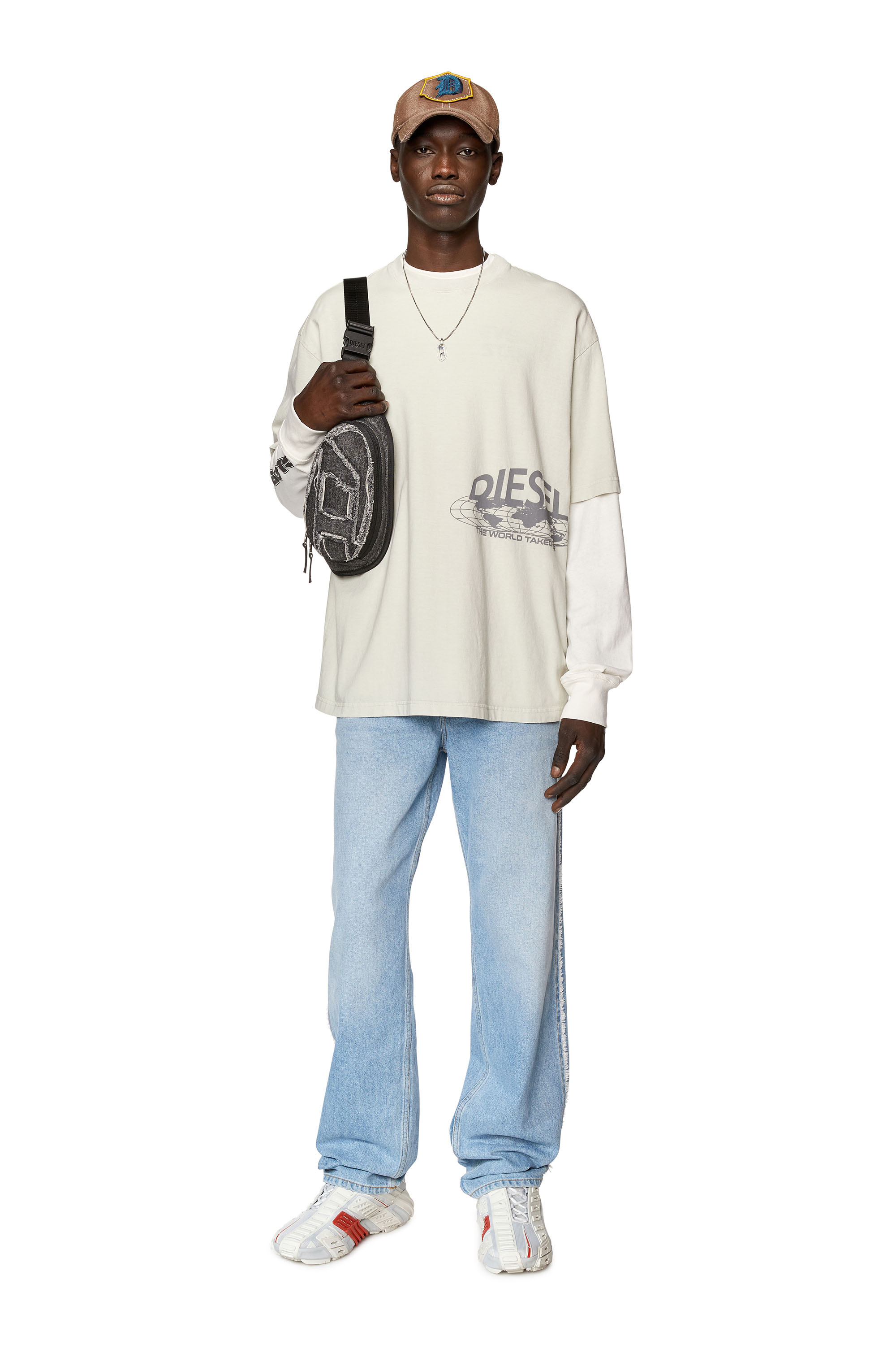 Diesel - T-WASH-L5, Grigio Chiaro - Image 2