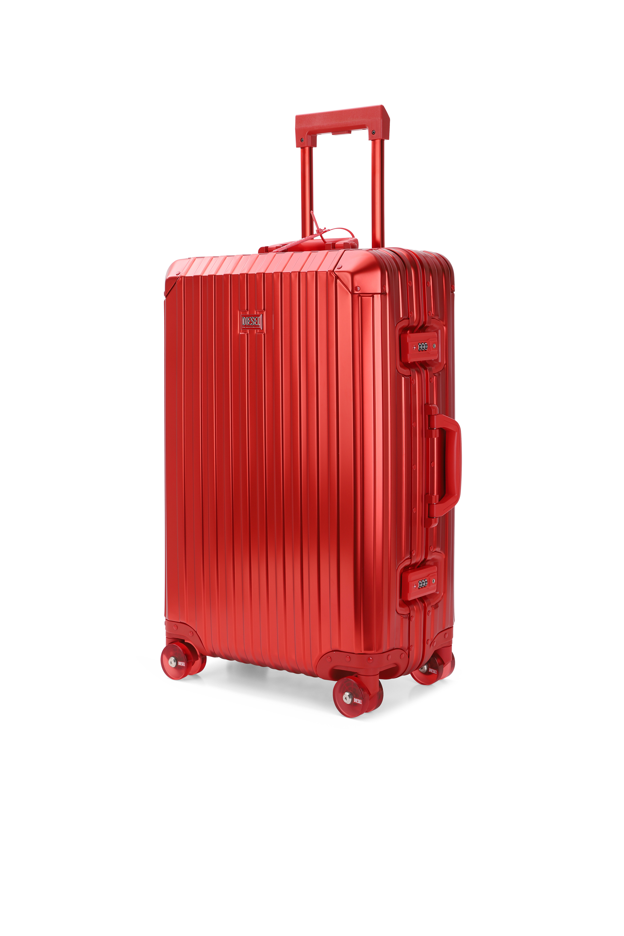 Diesel - DIESEL ALUMINUM TROLLEY- DSL002, Valise en aluminium taille M Mixte in Rouge - 5