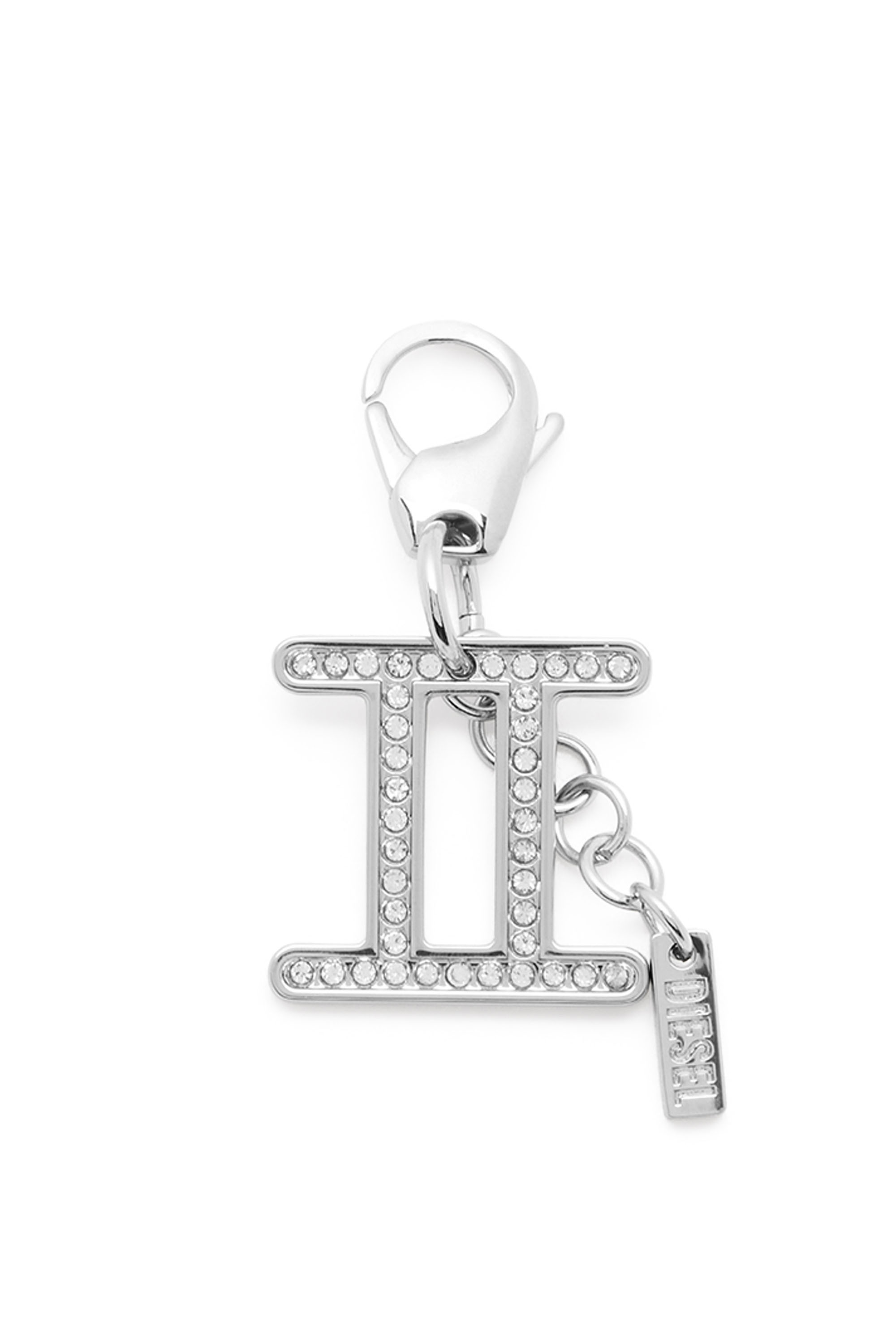 Diesel - CHARM GEMINI, Charm zodiaco Gemelli in metallo con strass Unisex in Argento - 1