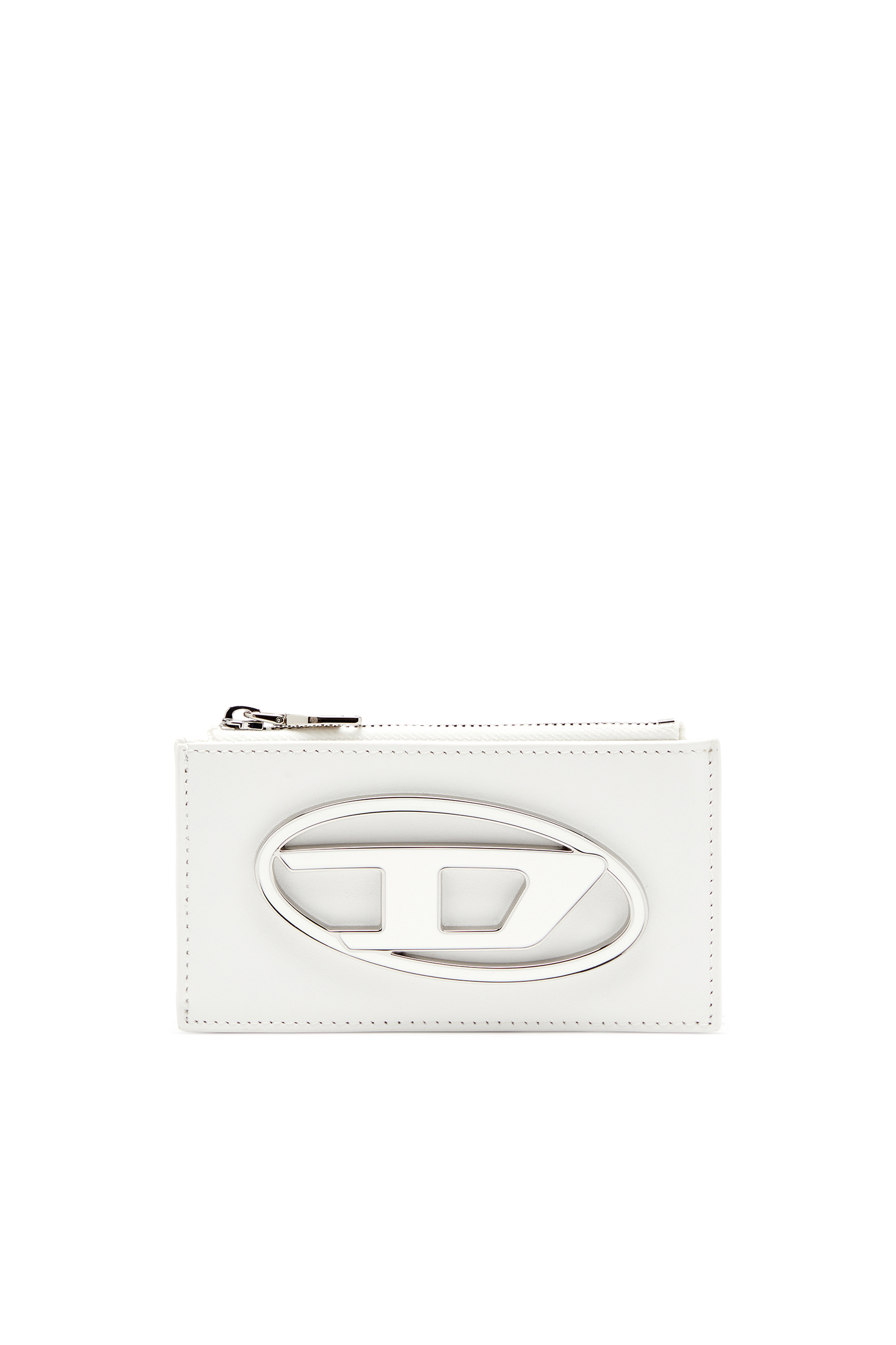 Diesel - 1DR CARD HOLDER III, Portacarte piatto in nappa Donna in Bianco - 1