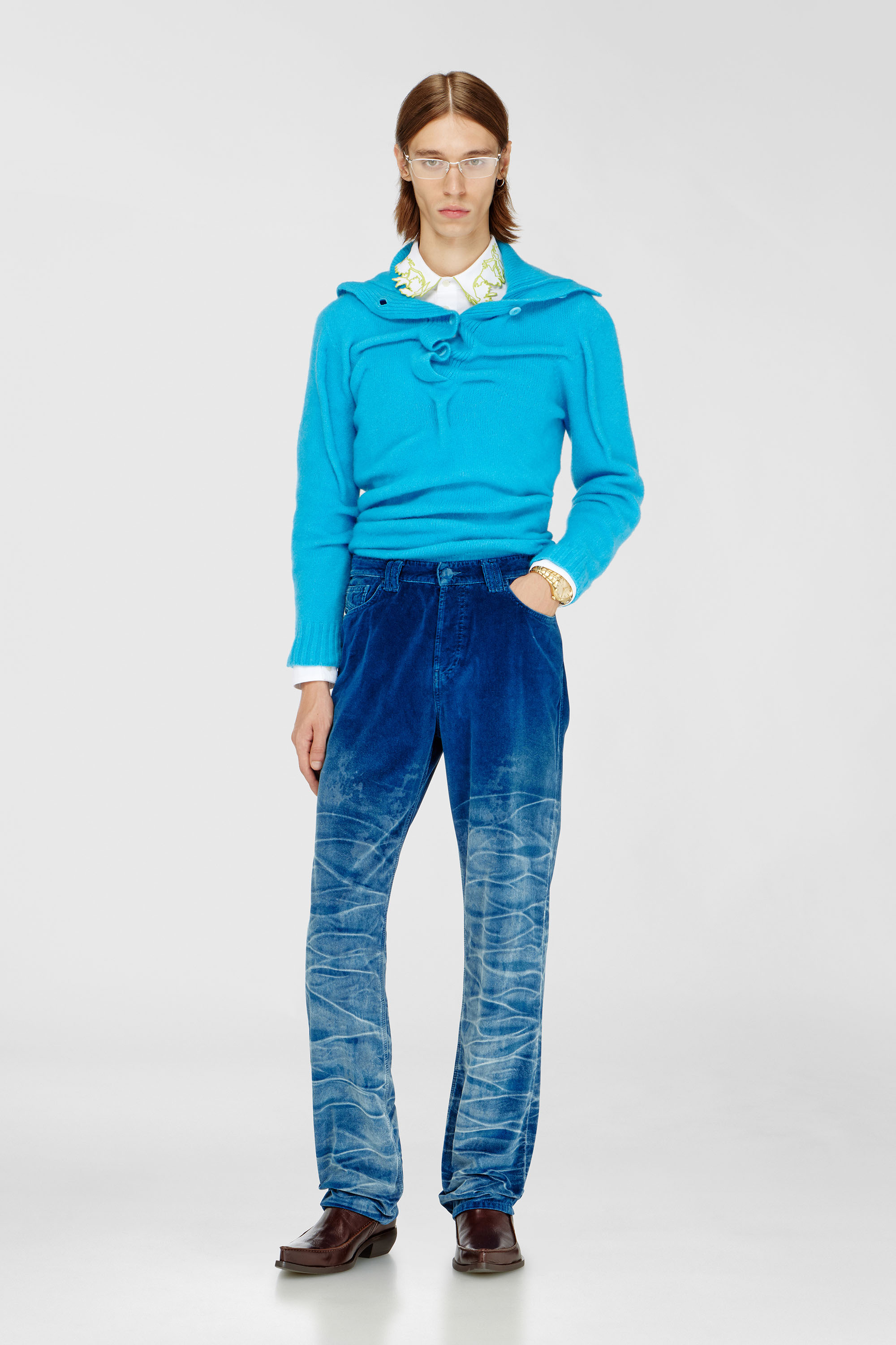 Diesel - Regular Jeans 1991 D-Voeed 003PF Homme, Bleu Fonc&eacute; - Image 1