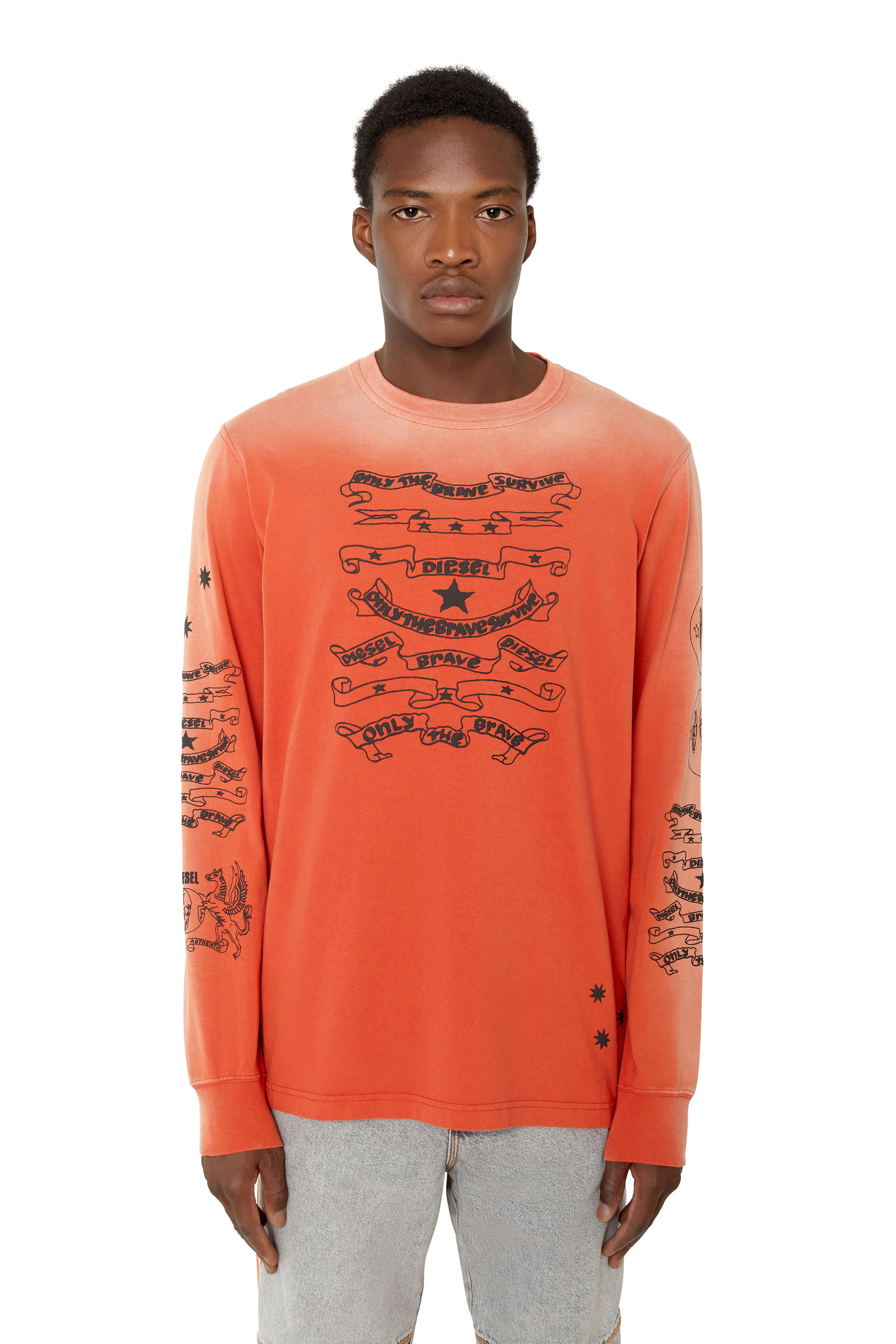 Diesel - T-JUST-LS-E3, Orange - Image 1