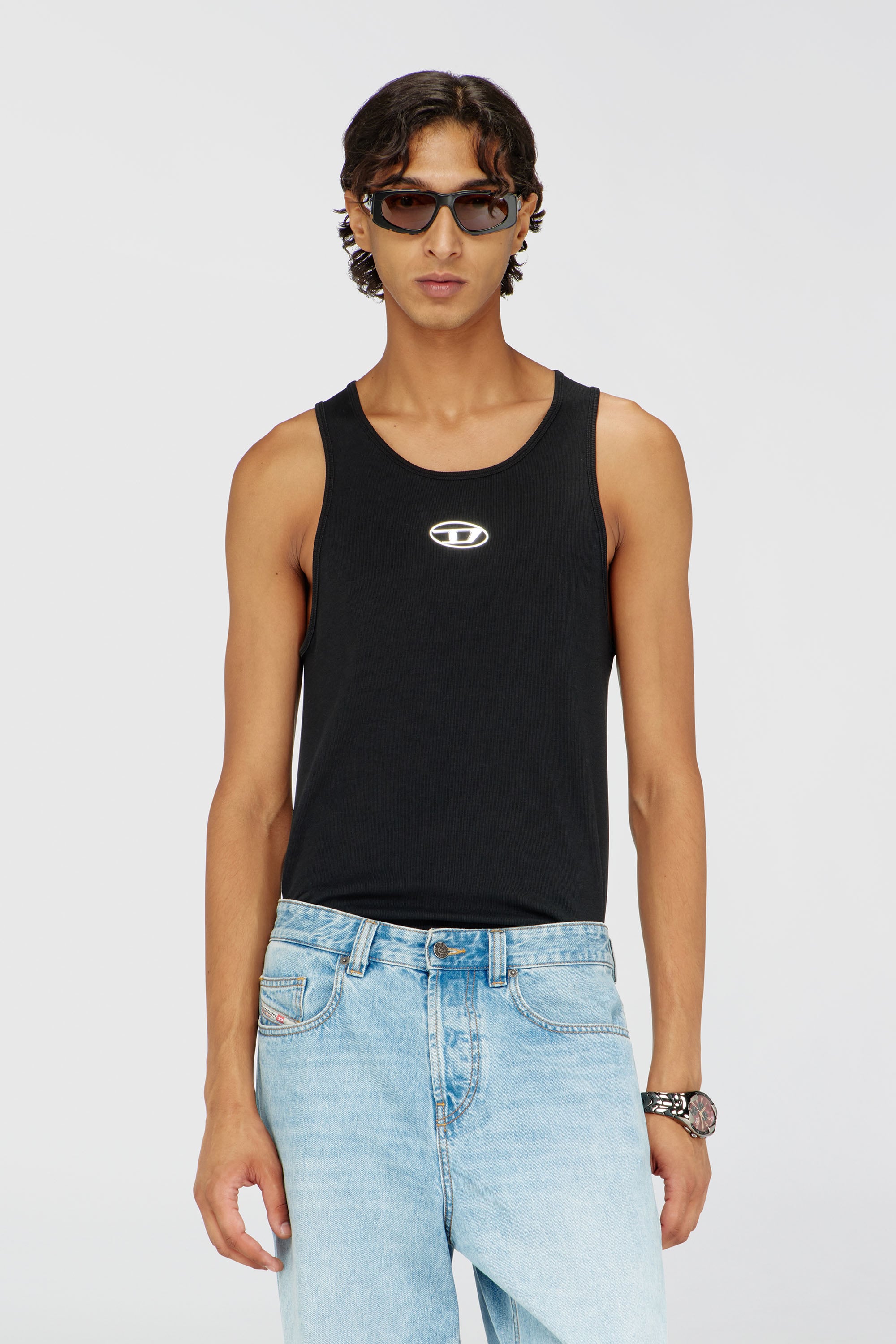 Diesel - T-LIFTY-IOD, Canotta in cotone con logo Uomo in Nero - 1