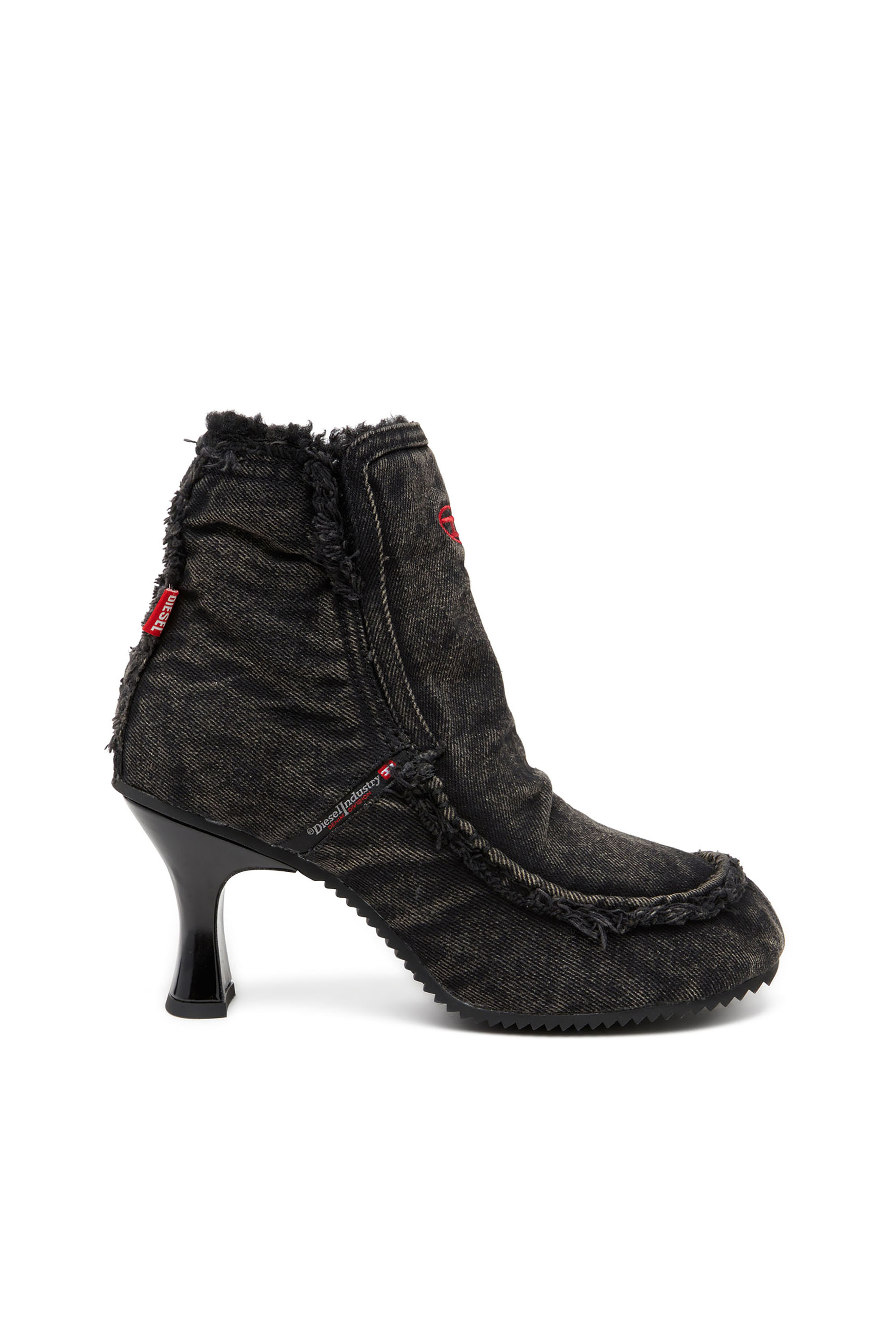 Diesel - D-WOODSTOCK HEEL AB, D-Woodstock - Stivali in denim con tacco Donna in Nero - 1