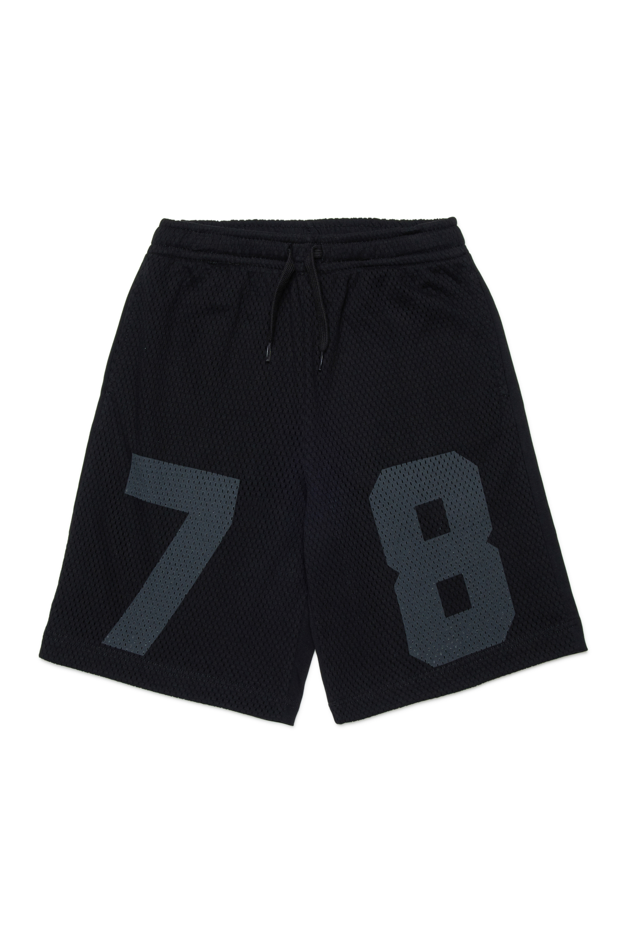 Diesel - PMESH, Herren Bermuda-Shorts aus Baumwollmesh in Schwarz - 1