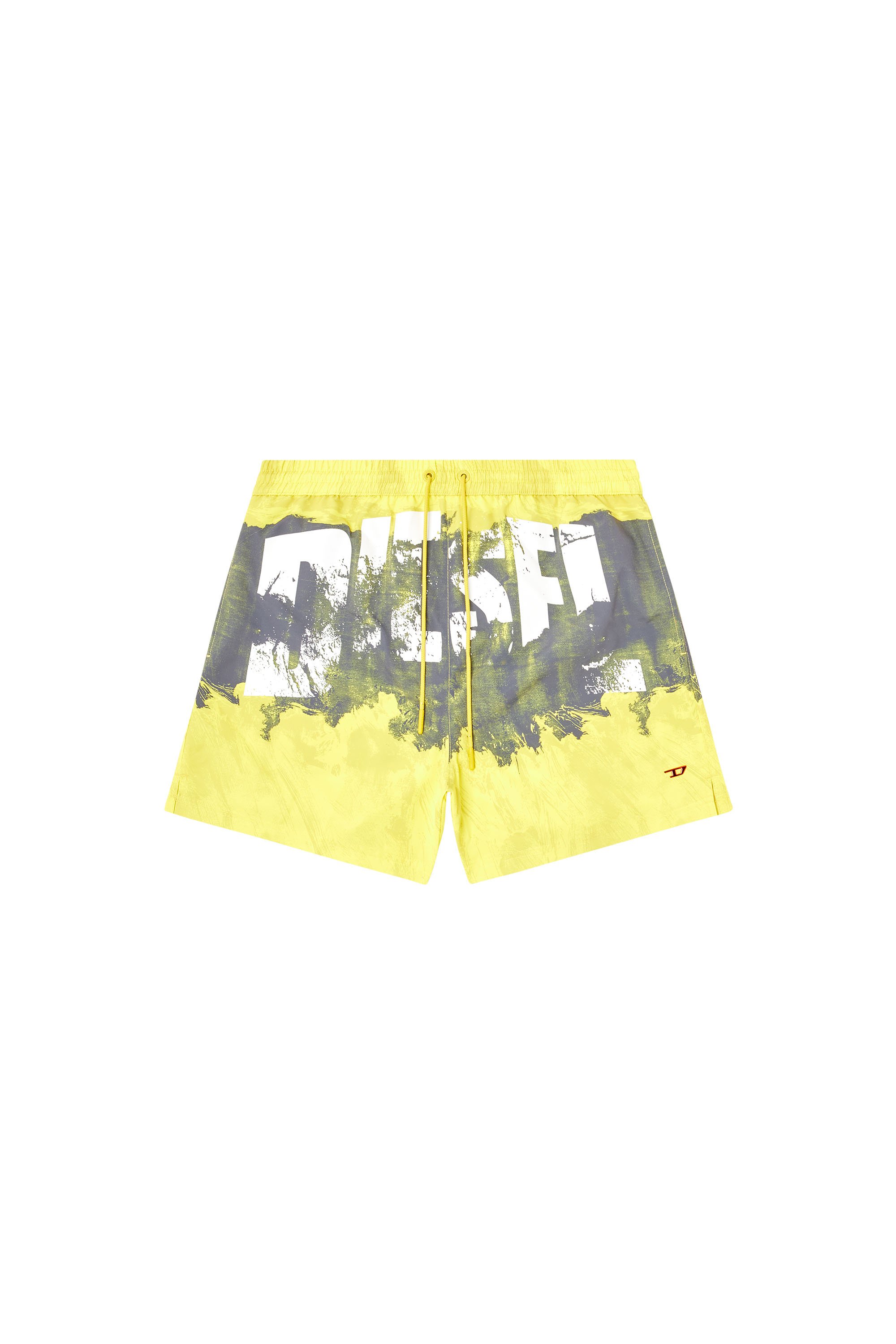 Diesel - KEN-37-D-POP, Pantaloncini da mare con stampa grafica Uomo in Giallo - 4