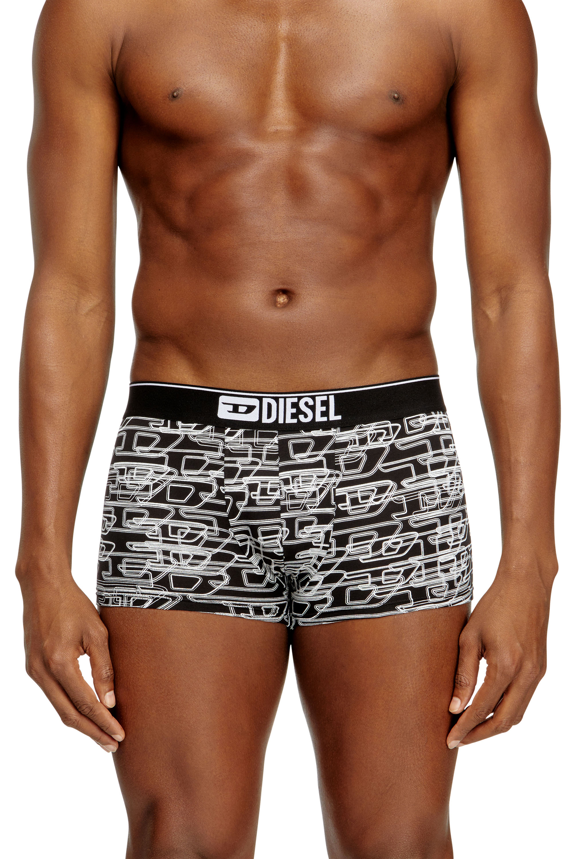 Diesel - DAMIEN-D-BOX-3PACK, Herren 3er-Pack Boxershorts aus Stretch-Baumwolle mit Logo in Schwarz/Weiss - 2