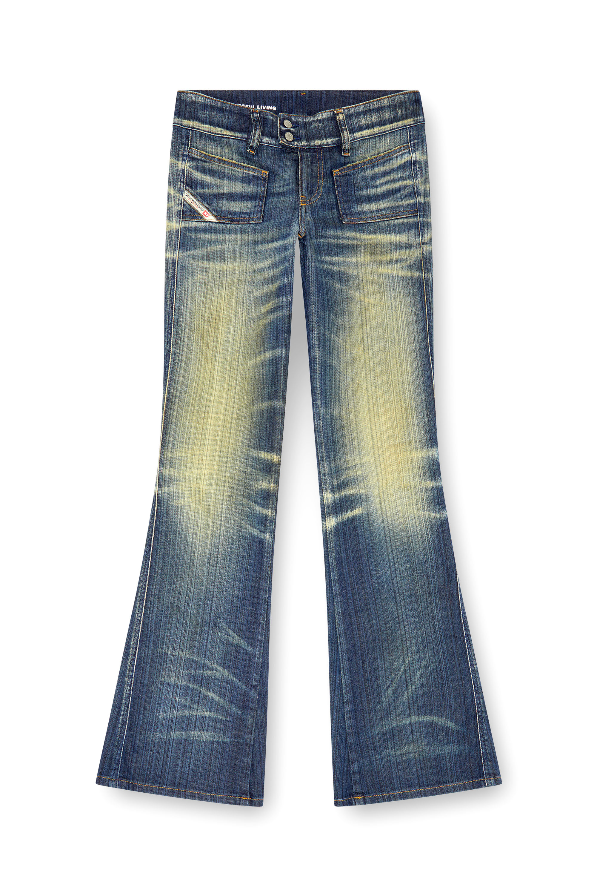 Diesel - Donna Bootcut and Flare Jeans D-Hush 09J46, Blu Scuro - Image 5
