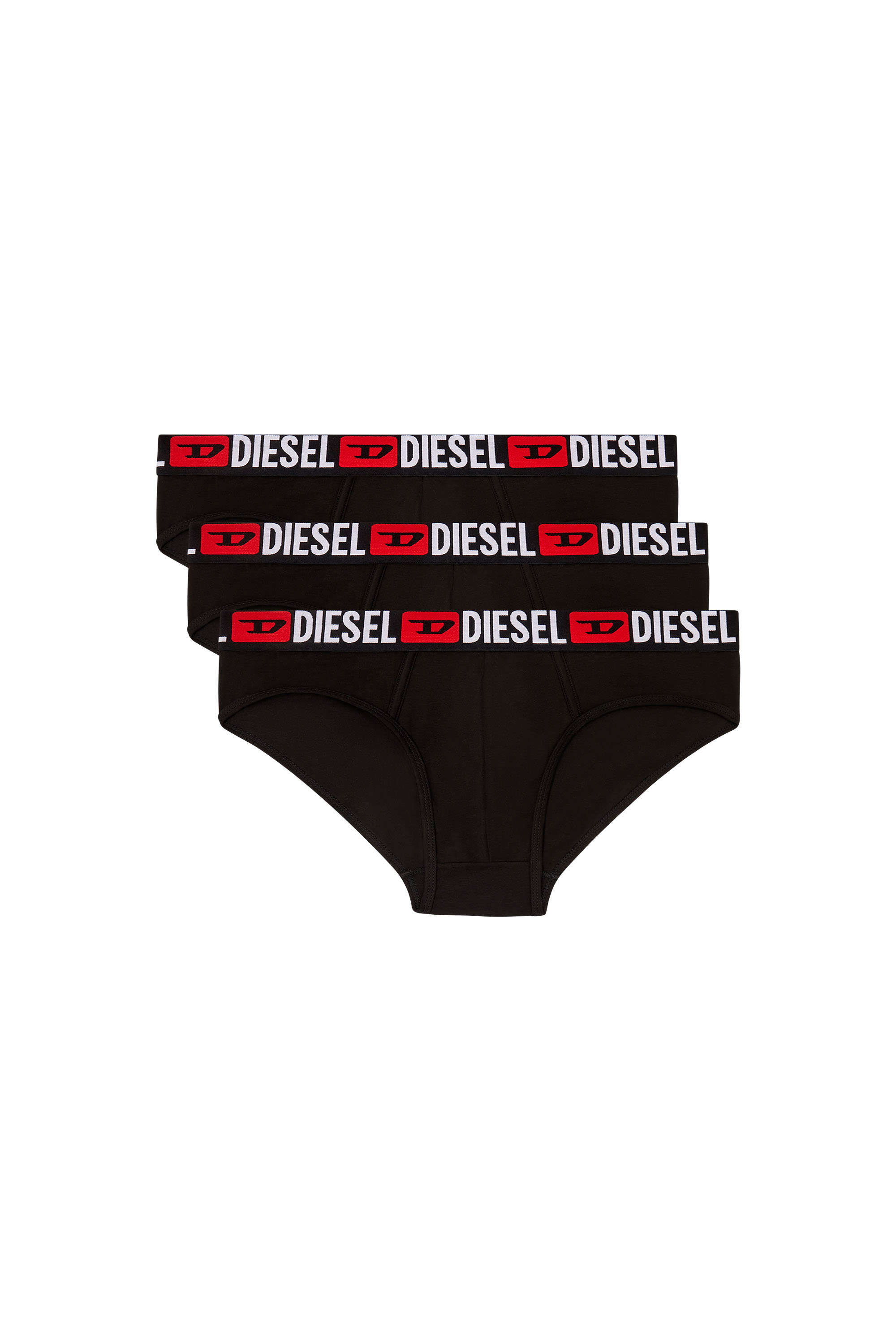 Diesel - UMBR-ANDRETHREEPACK, Herren Einfarbige Briefs im Dreierpack in Schwarz - 1