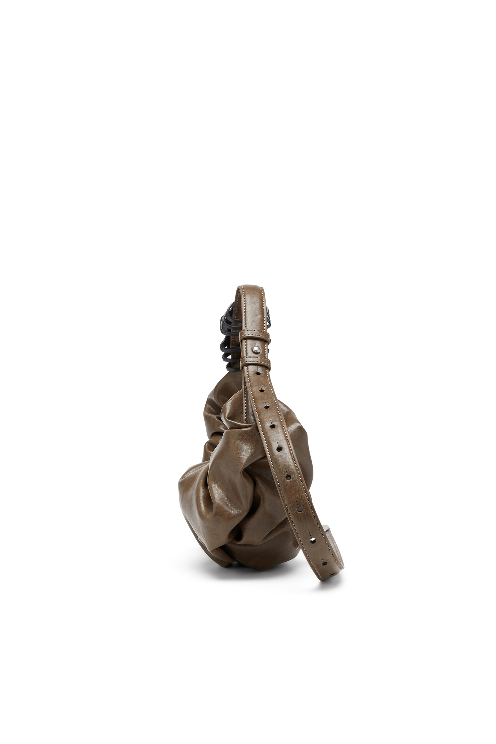 Diesel - GRAB-D HOBO S, Grab-D-Borsa hobo a mano piccola arricciata Donna in Marrone - 4