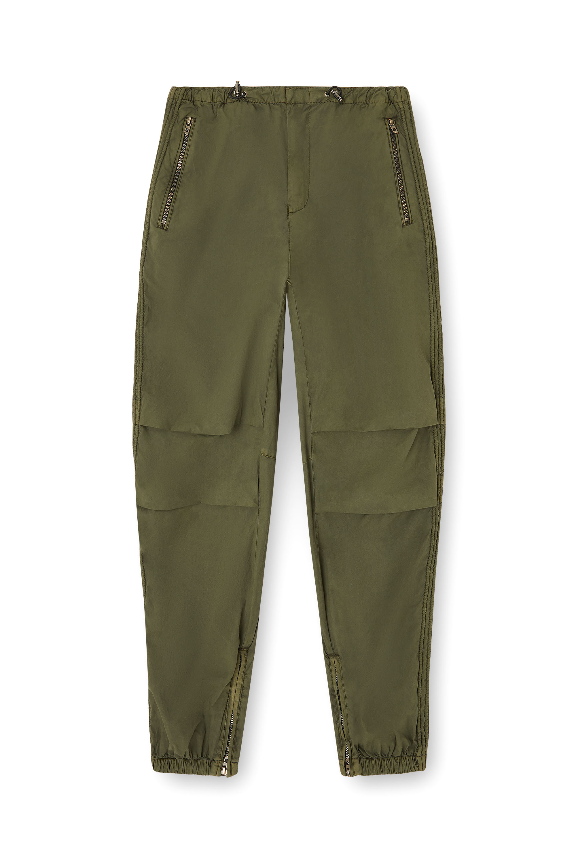 Diesel - P-STITCH, Pantalon cargo en coton avec bandes latérales Homme in Vert - 2