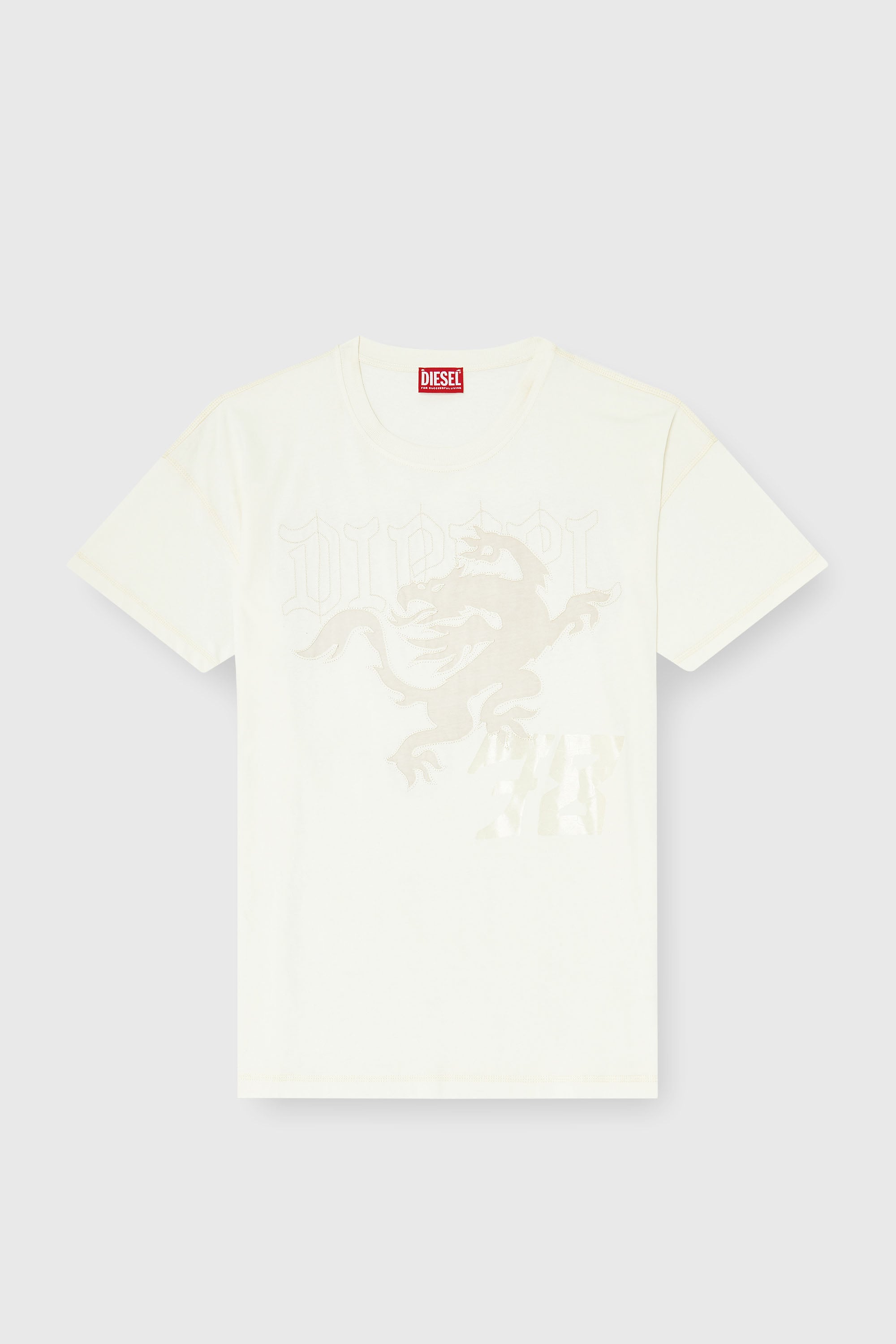 Diesel - T-BOXT-NOTCH, Herren Lockeres T-Shirt mit Prints und Stickereien in Wei&szlig; - 2