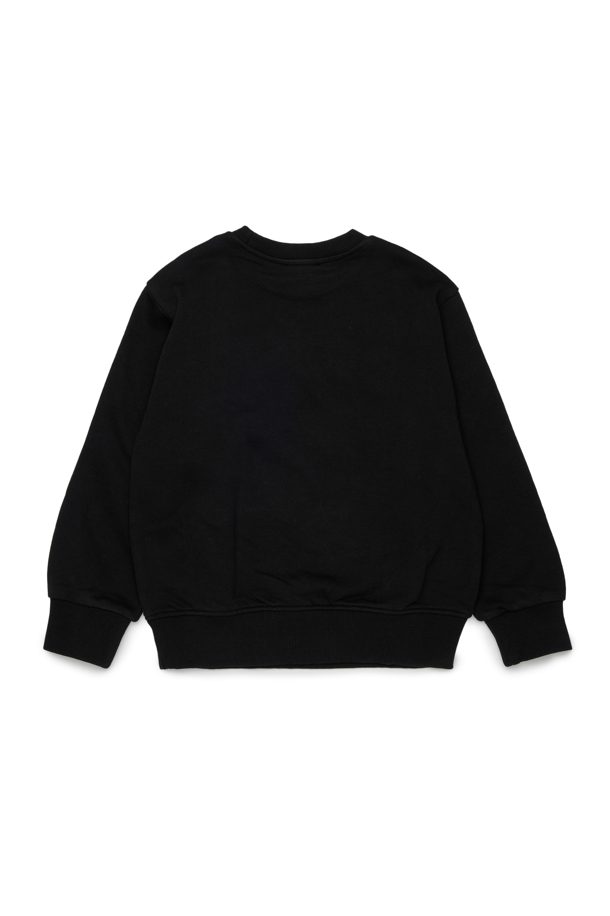 Diesel - SJEANS OVER, Herren Sweatshirt mit ausgefransten Logo-Buchstaben in Schwarz - 2