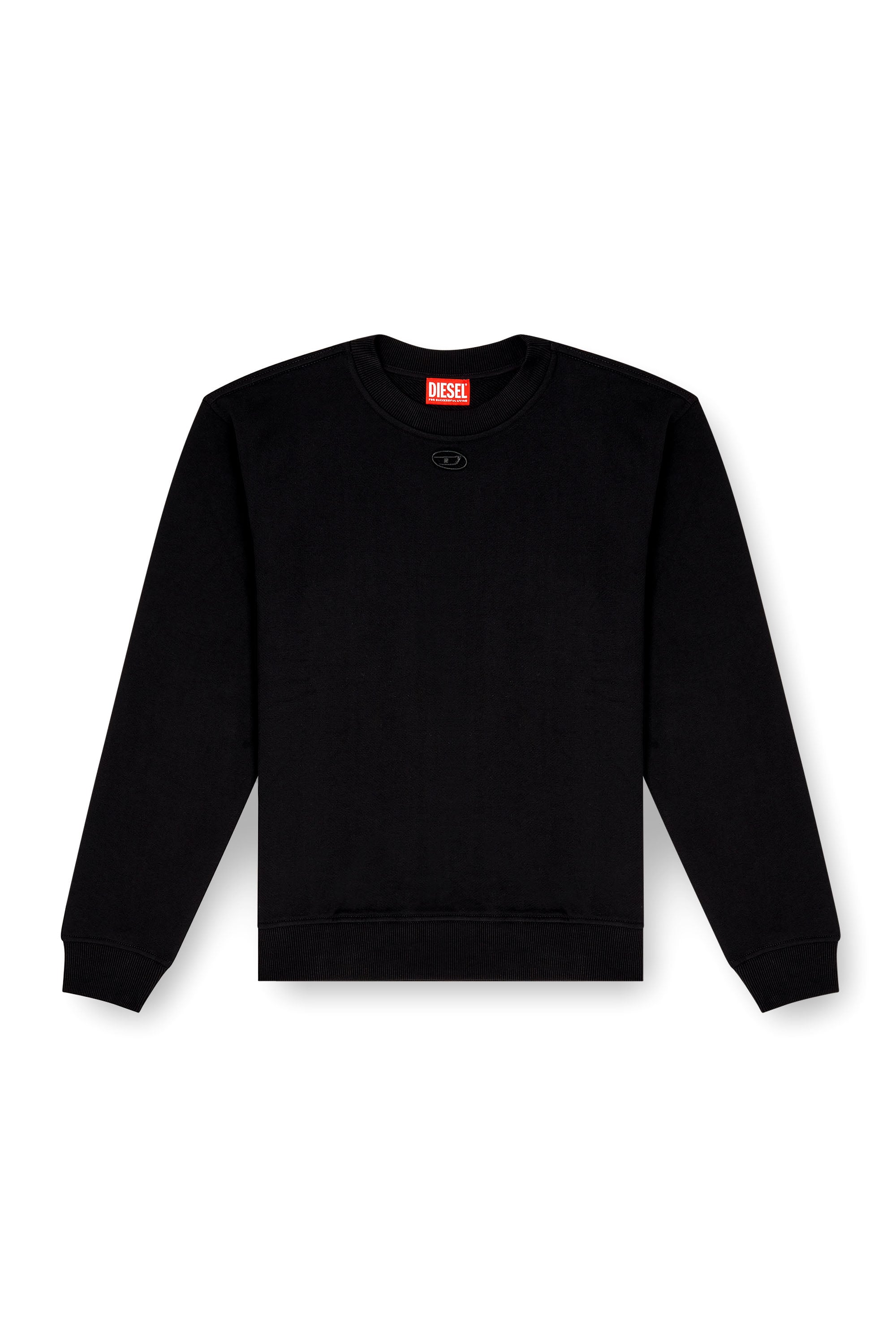 Diesel - F-NORMY-OD, Damen Baumwollsweatshirt mit ovaler D-Stickerei in Schwarz - 3