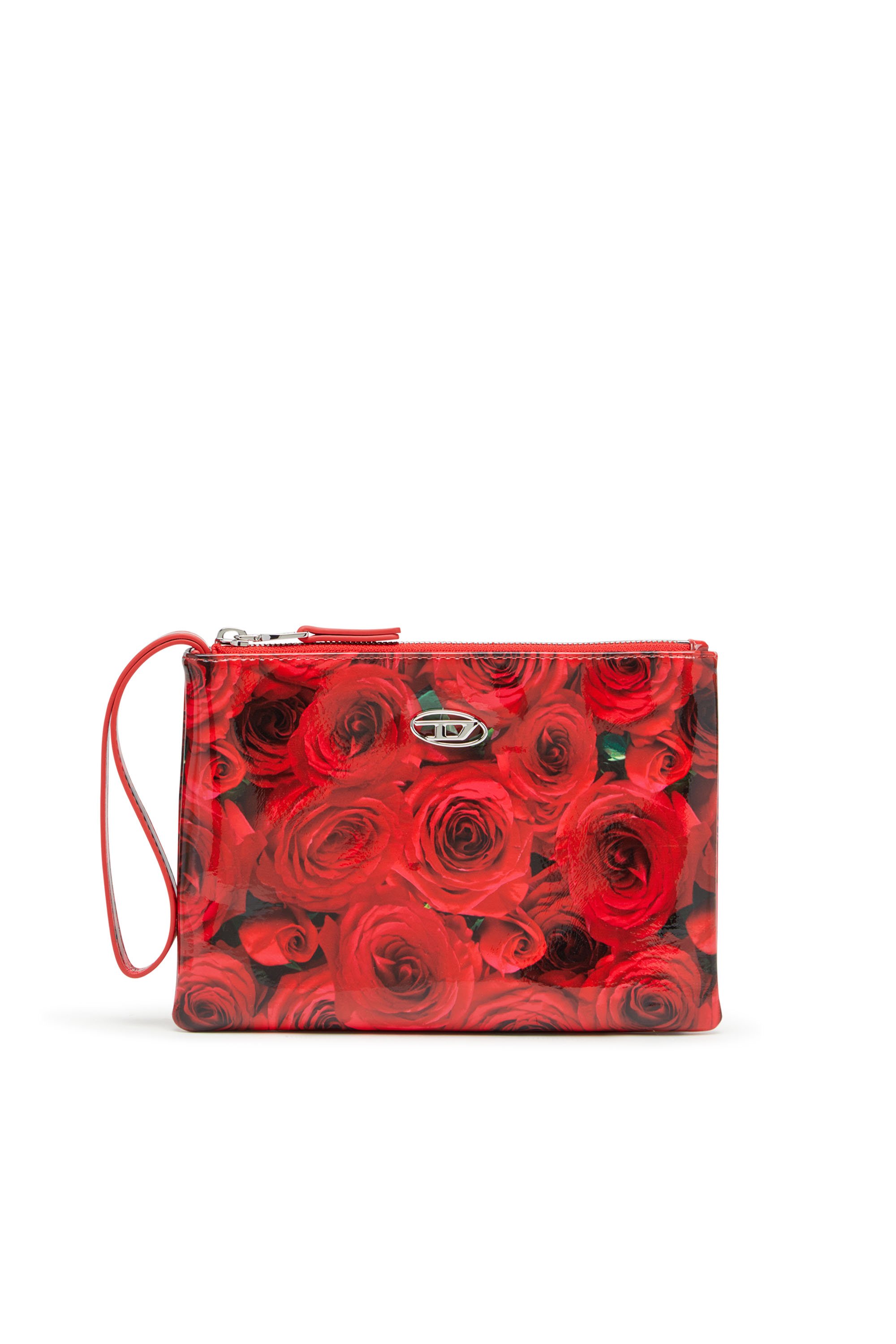 Diesel - PLAY POUCH II, Pochette en PU brillant imprimé Femme in Rouge - 1