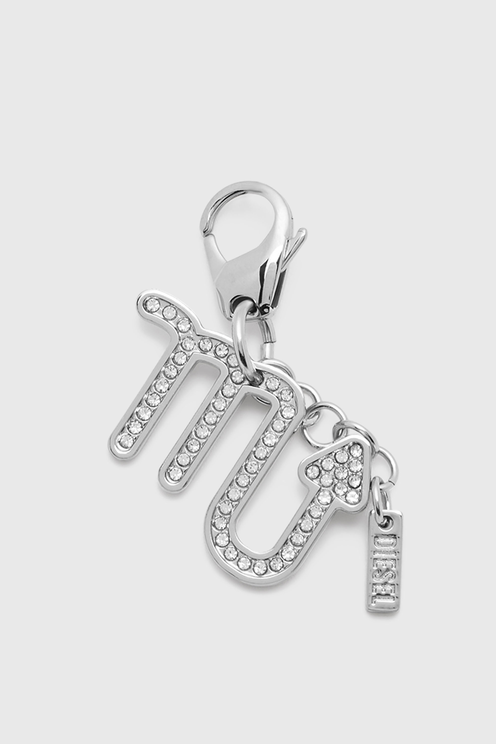 Diesel - CHARM SCORPIO, Unisex Metallischer Skorpion-Anh&auml;nger mit Strasssteinen in Silber - 1