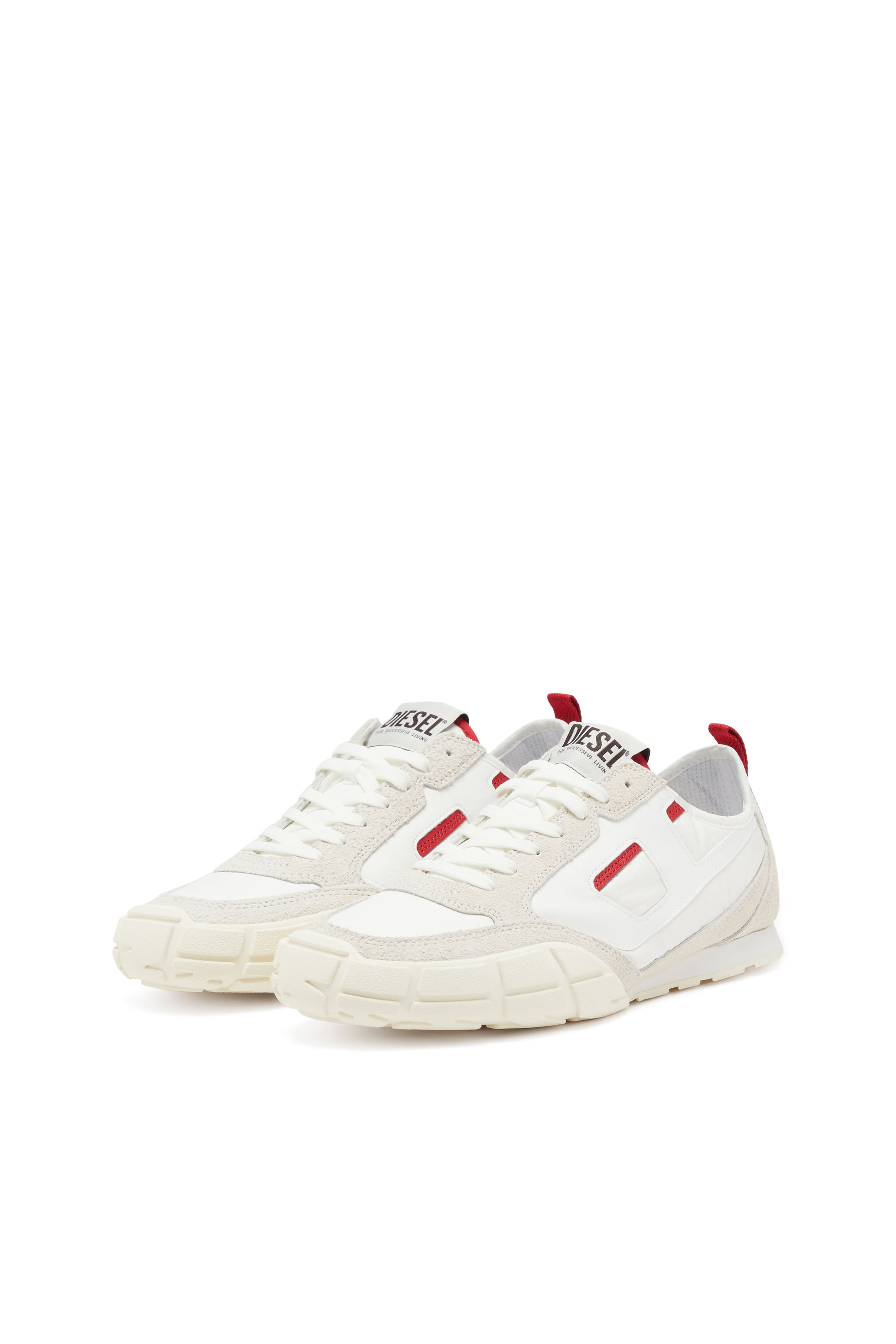 Diesel - S-PAGODHA LOW, Sneaker in pelle, suede e ripstop Uomo in Multicolor - 8