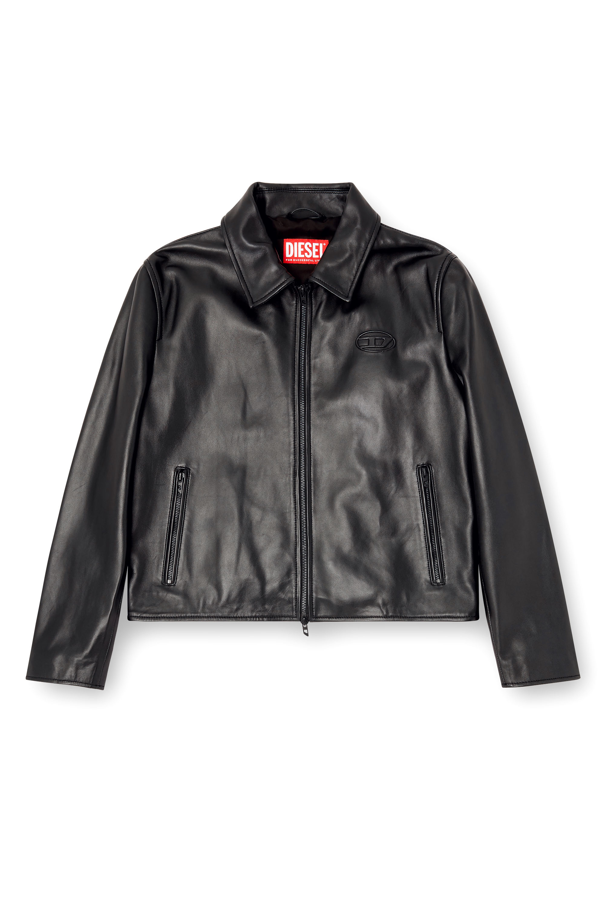 Diesel - L-AMAR-FEM-S2, Veste de coach en cuir Femme in Noir - 3