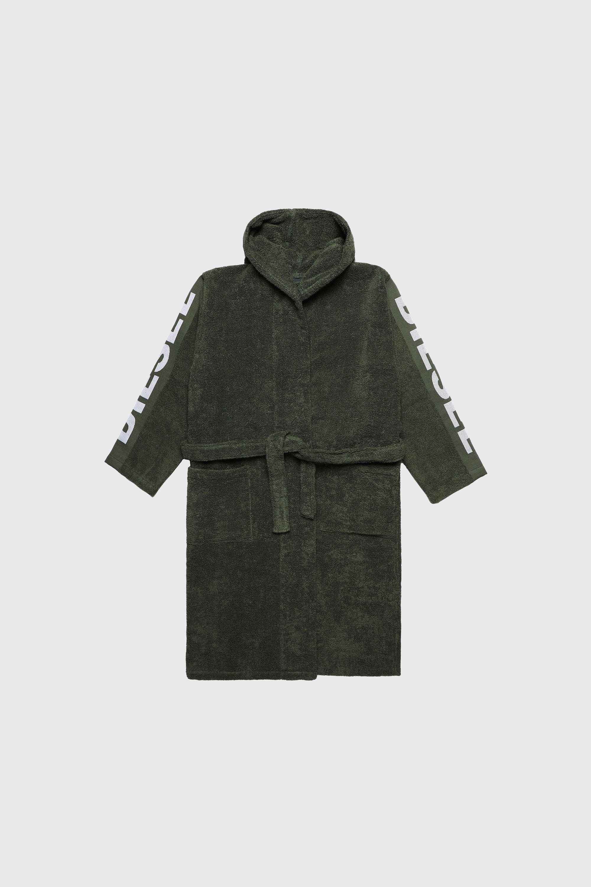 Diesel - ACC  SPORT LOGO CAP S/M, Peignoir &agrave; capuche SPORT LOGO, S/M Mixte in Vert - 2