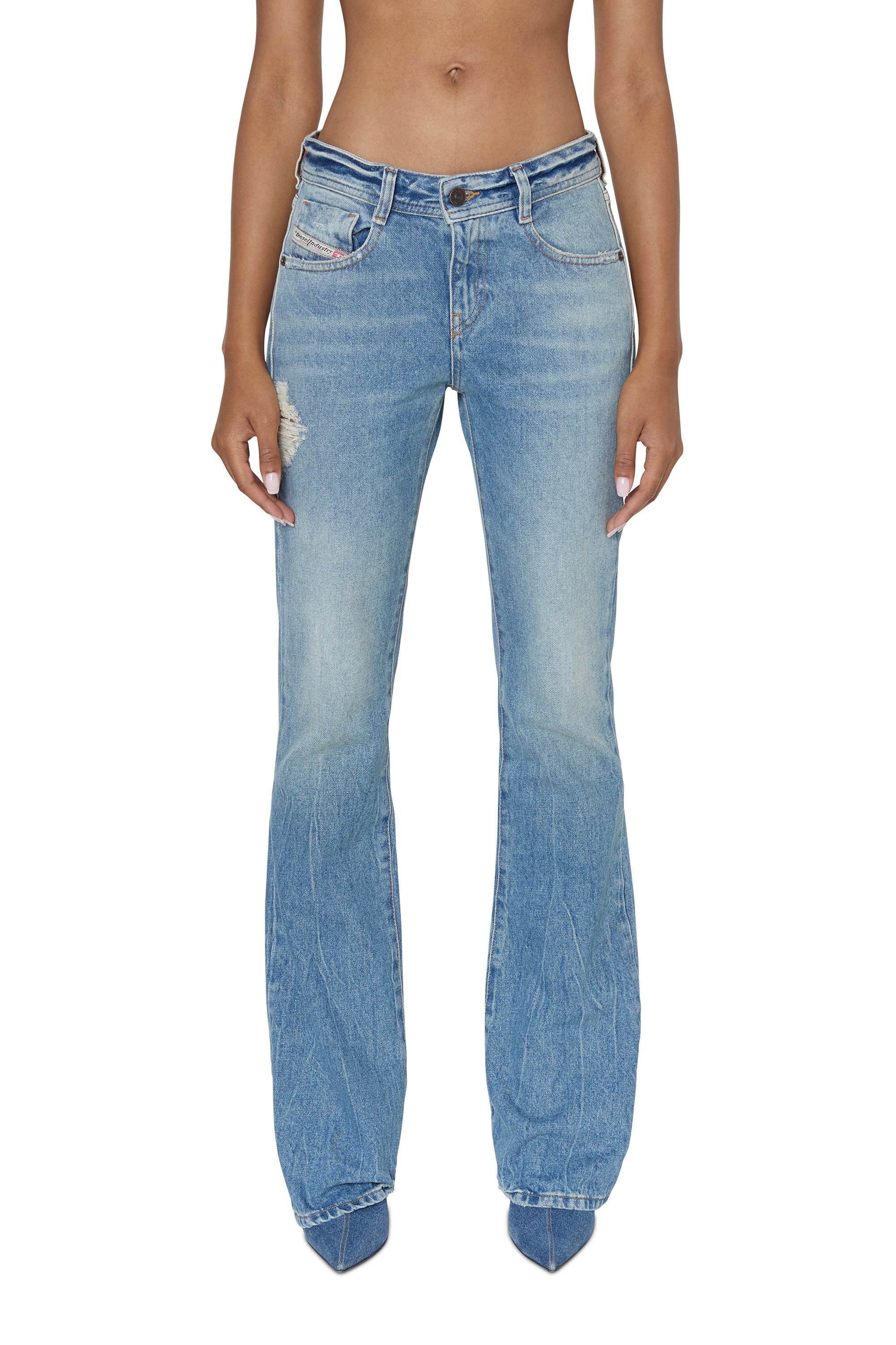 Diesel - 1969 D-EBBEY 09D98 Bootcut and Flare Jeans, Blu medio - Image 1